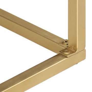 vidaXL Sideboard Konsolentisch Schwarz und Golden 90x30x75 cm Mango Massivholz
