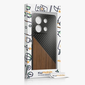kwmobile Handyhülle Hülle für Xiaomi Redmi Note 13 5G, Holz Handy Schutzcase - Handy Case Schutzhülle - Smartphone Cover