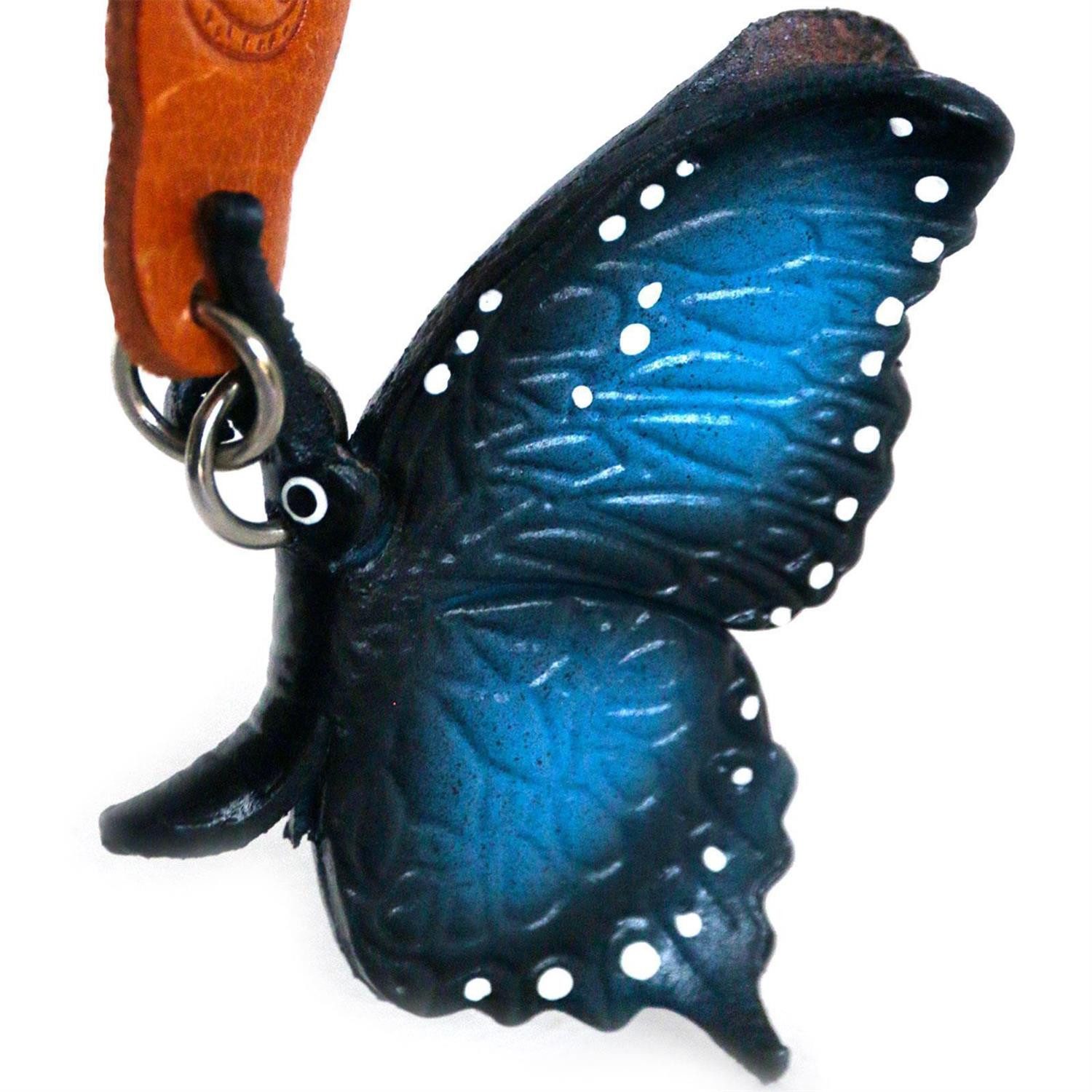 Monkimau Schlüsselanhänger Set Schmetterling Schlüsselanhänger aus Leder