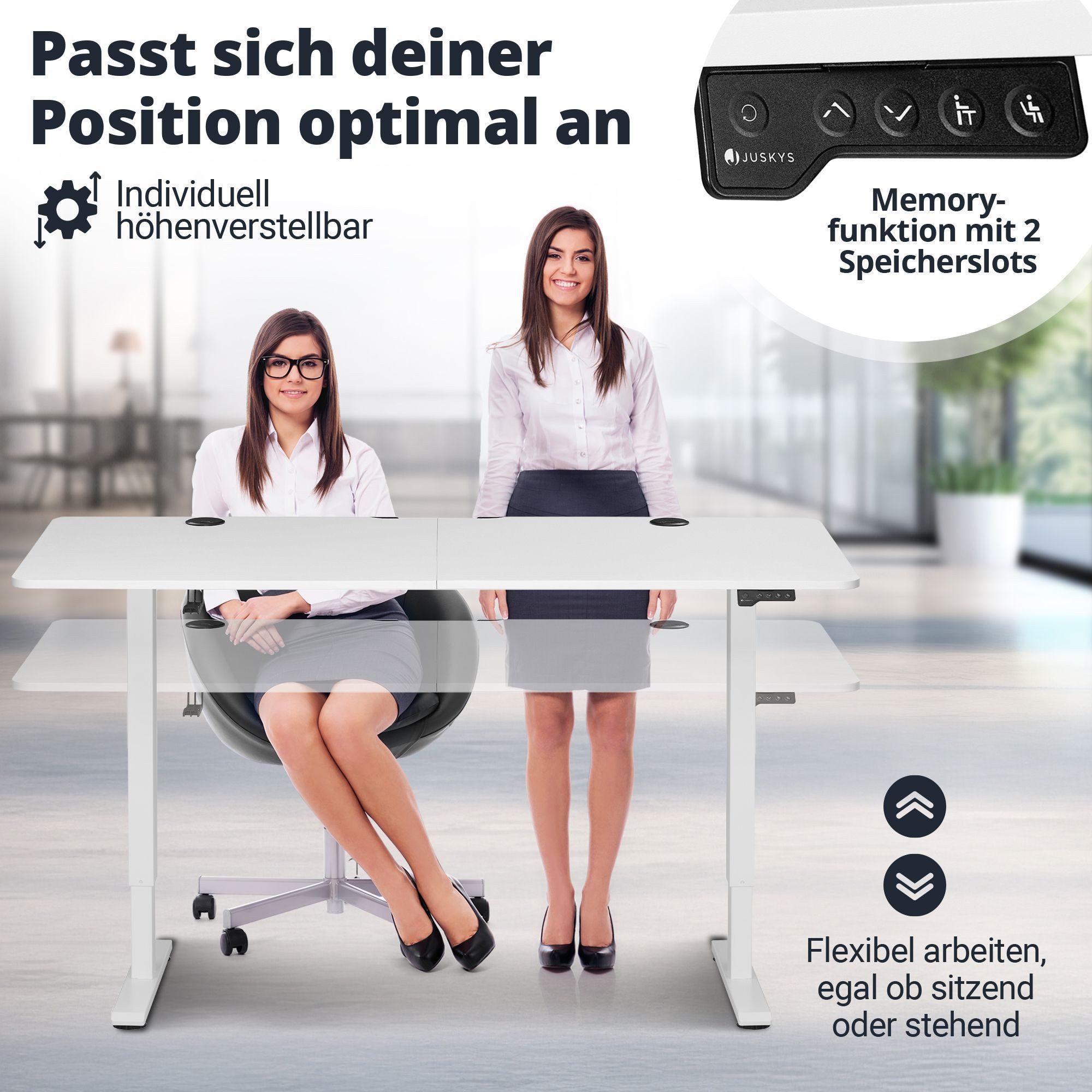 Juskys Schreibtisch Office Stand, 120 x günstig online kaufen