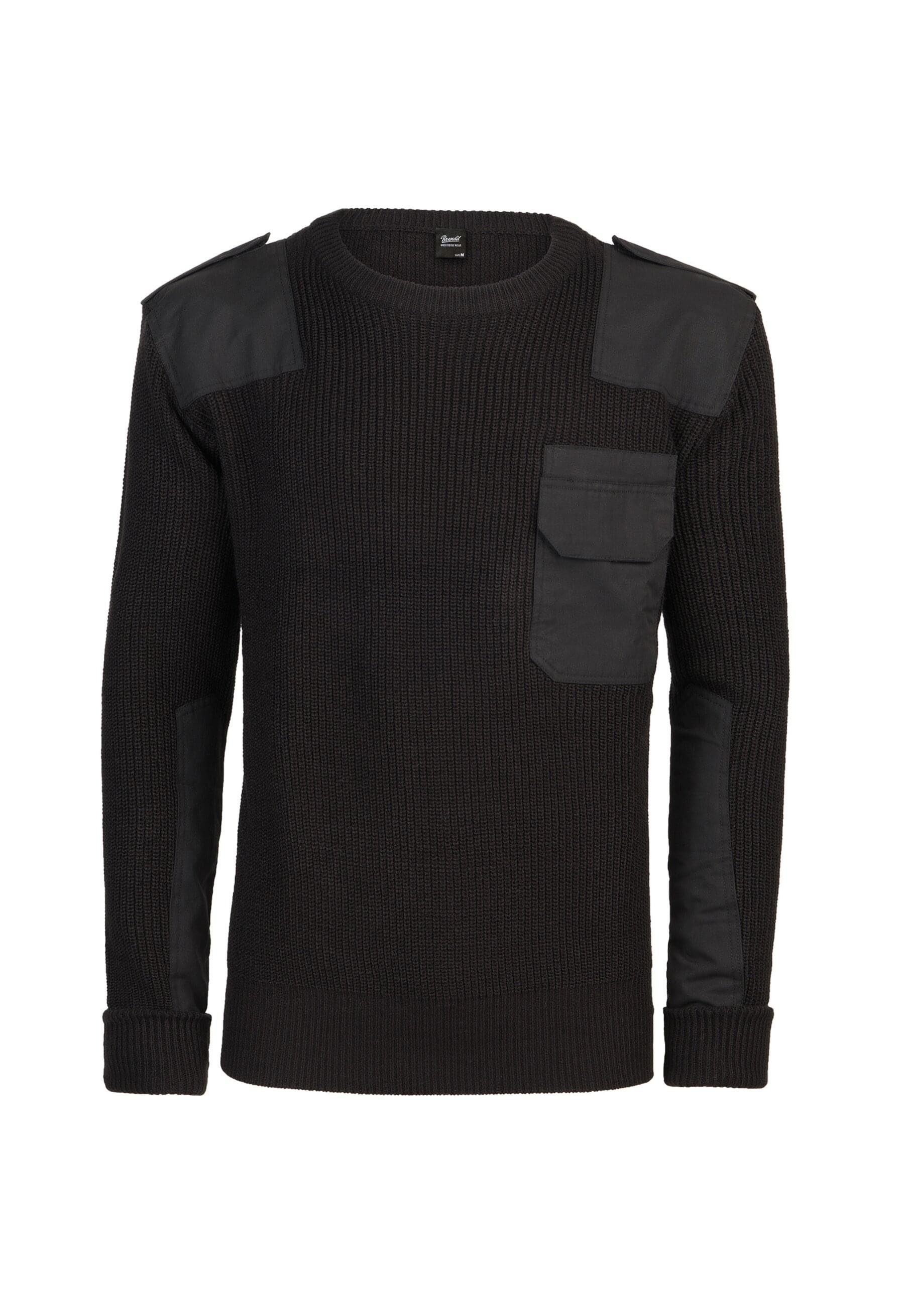 Brandit Military Sweater (1-tlg) Herren Kapuzenpullover black