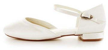 White Lady 871 ivory - flache Satin-Brautschuhe Ballerina