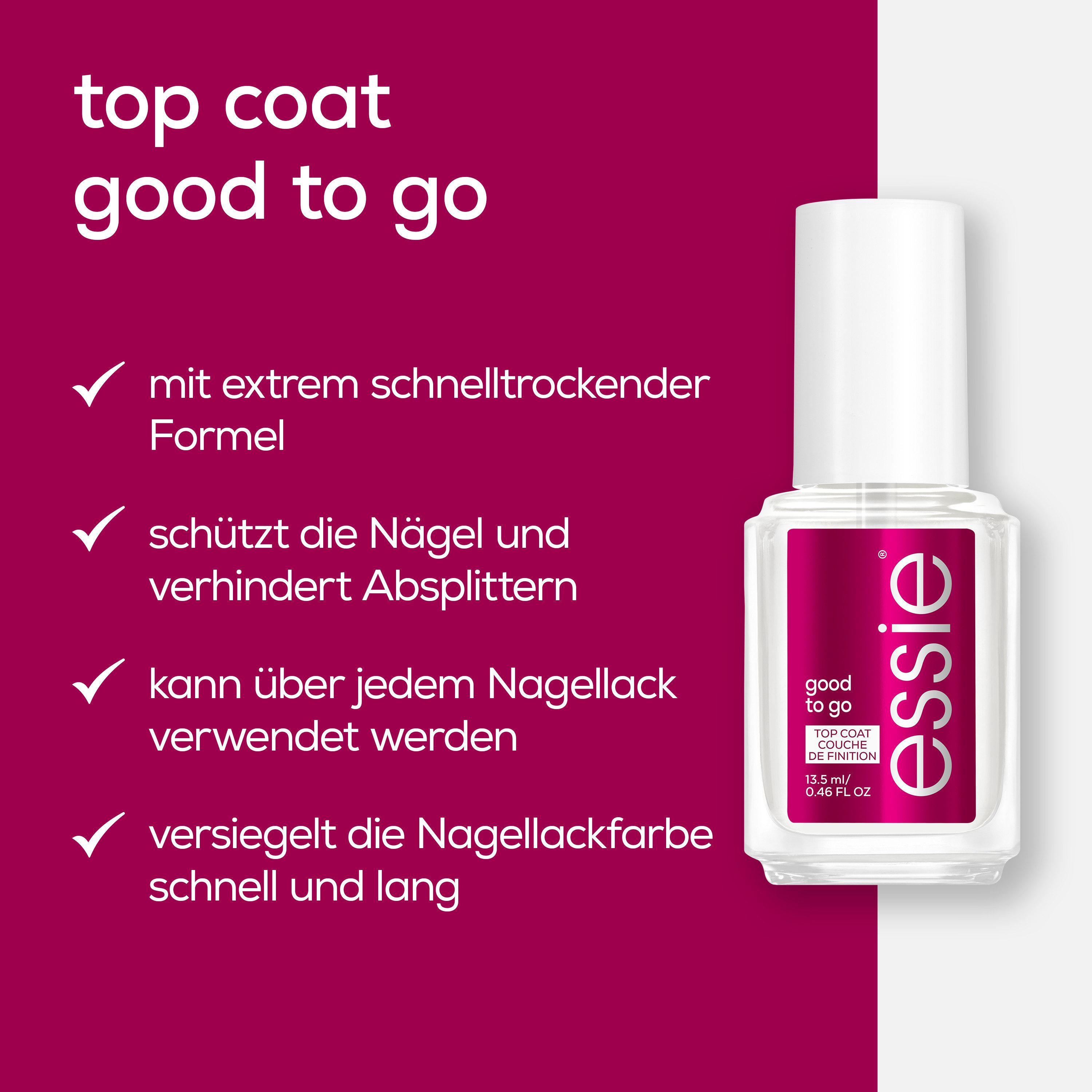 essie Überlack GOOD TO GO, versiegelt die Farbe, ultra-schnell trocknend