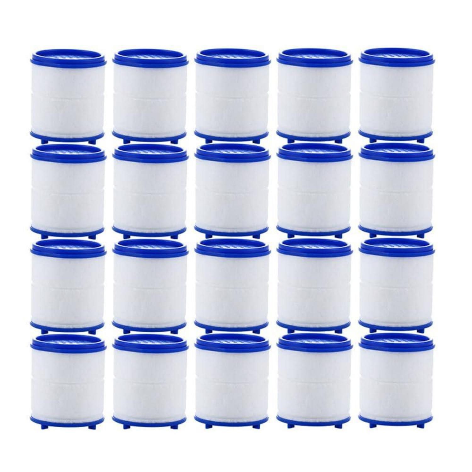 LuxusKollektion Wasserhahnfilter Wasserhahnfilter Baumwolle 20Stk Weiss/Blau
