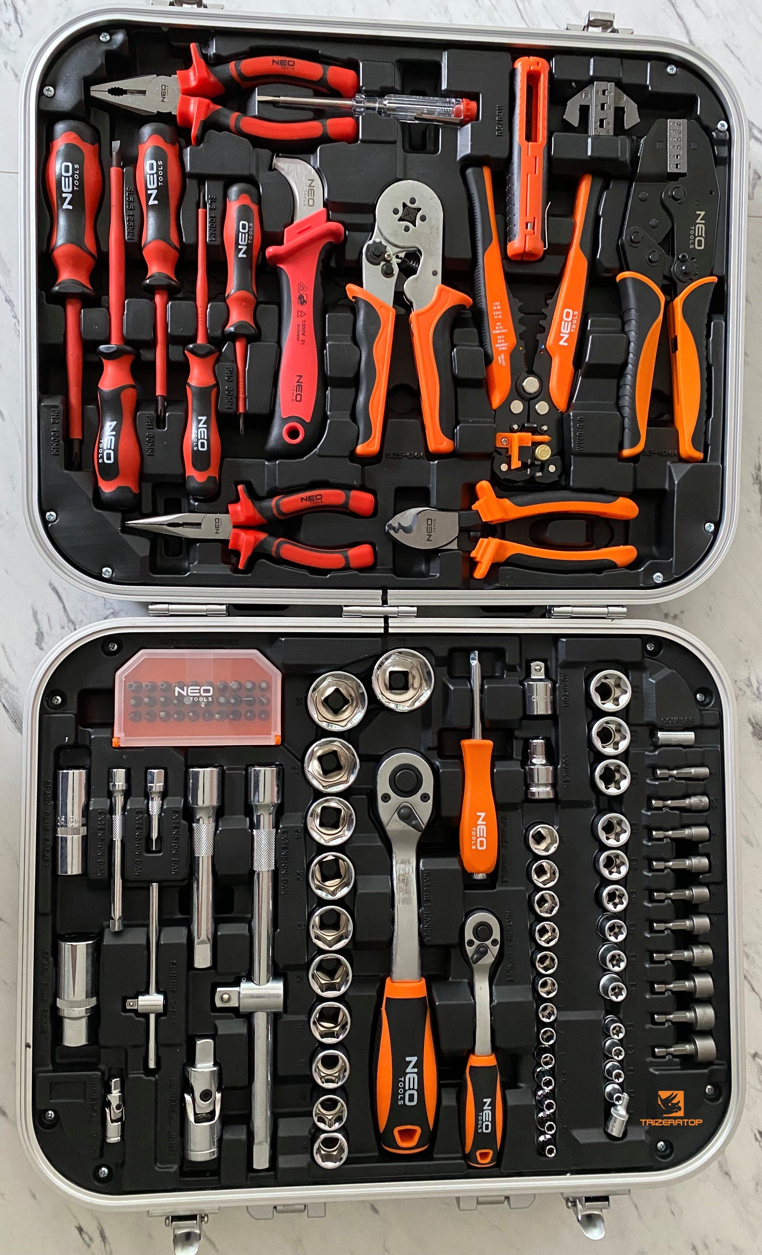 TRIZERATOP Werkzeugset Elektriker Werkzeug im VDE Tlg (Komplett-Set) 108 Werkzeugkoffer