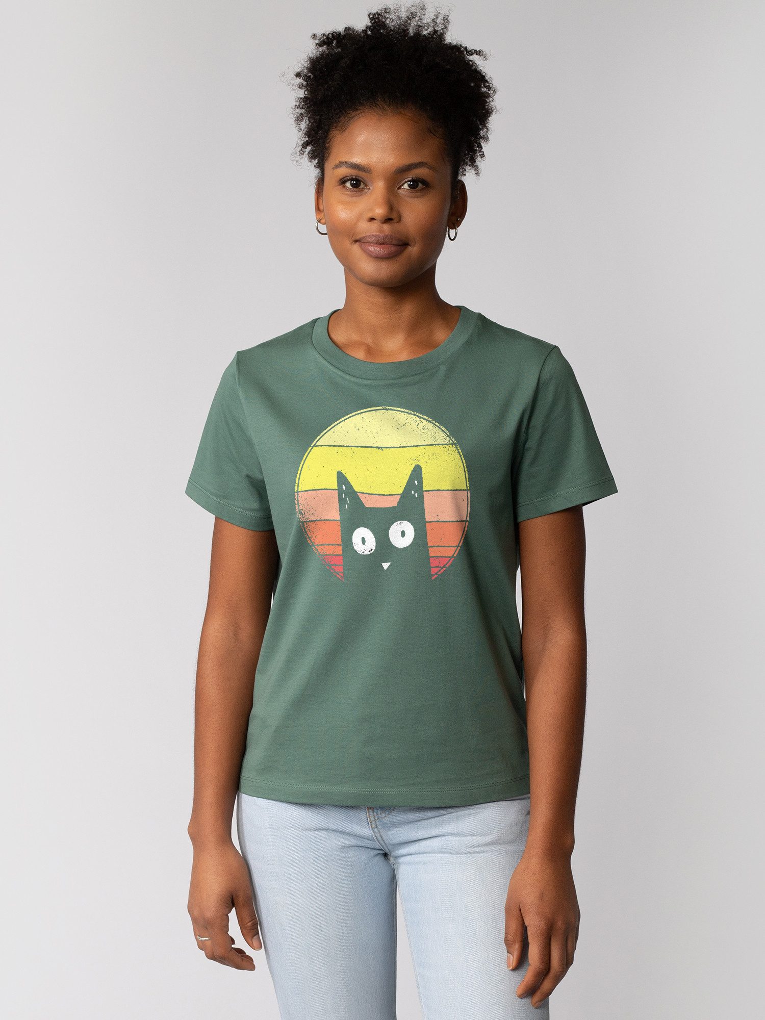 T-Shirt Sunset Cat