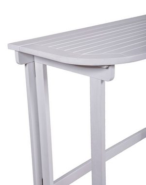 Gravidus Gartentisch Balkontisch Gartentisch Terrasse Tisch Balkon Weiß Klappbar