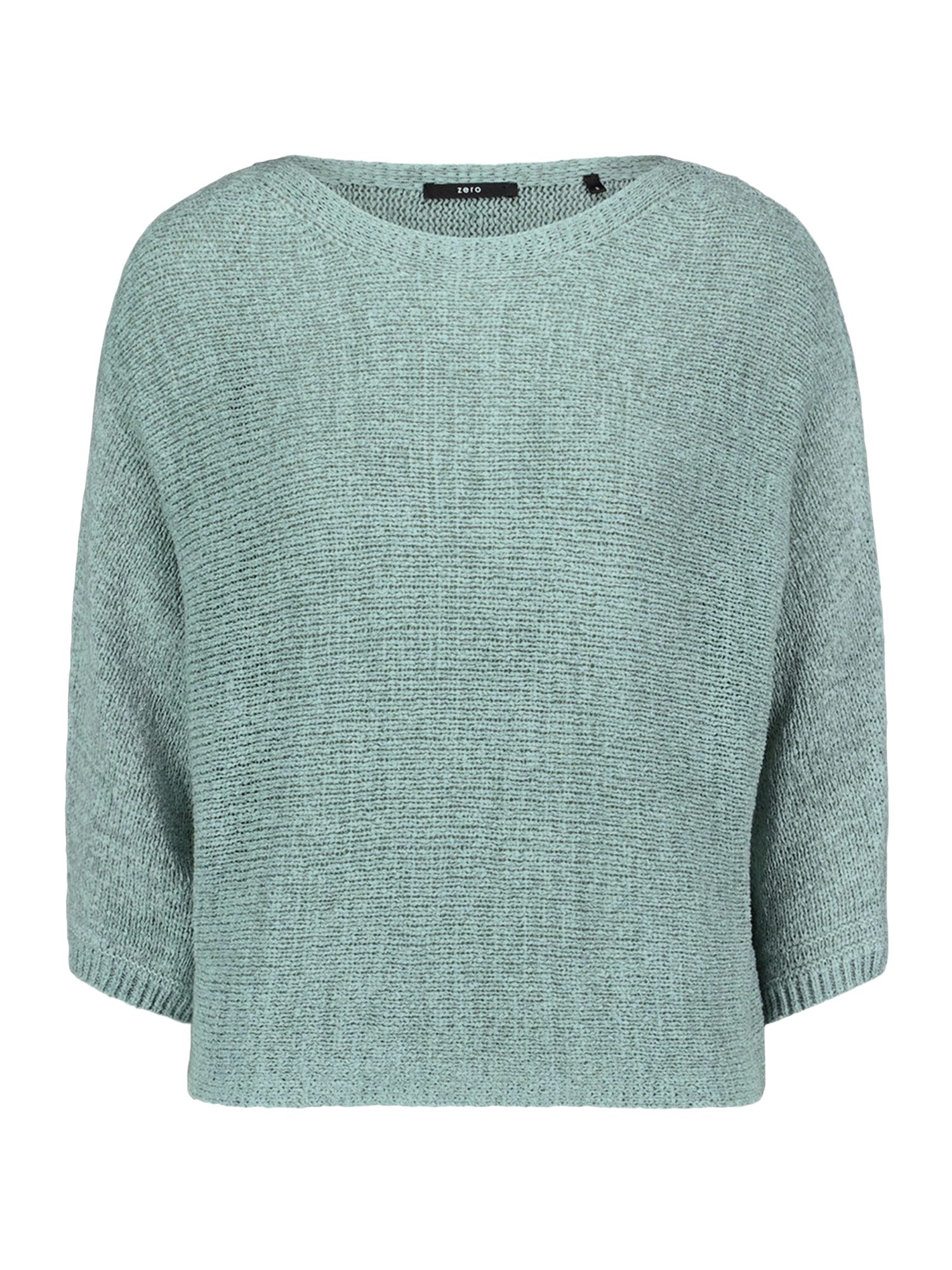 Zero Kurzarmpullover grün,Casual,Polyacryl,Unifarben,U-Boot,3/4 Arm,Regular Fit