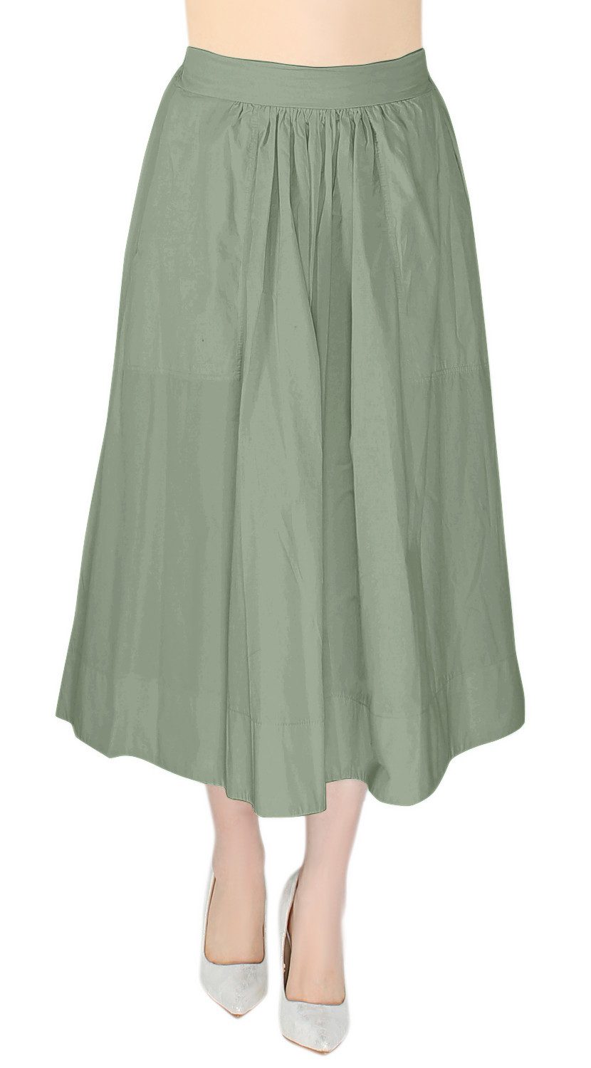 dy_mode A-Linien-Rock Damen Freizeit Rock Baumwolle günstig online kaufen