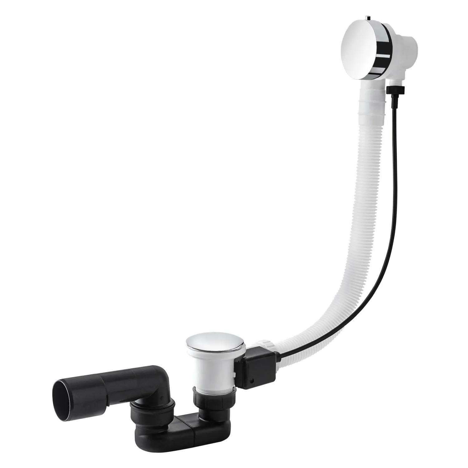 TRIZERATOP Wannenarmatur Badewannen-Überlauf mit Automatikablauf MINIMALISTA I 57 cm, Chrom (Badewannen-Überlauf mit Automatikablauf MINIMALISTA I 57 cm, Chrom, Badewannen-Überlauf mit Automatikablauf MINIMALISTA I 57 cm, Chrom)
