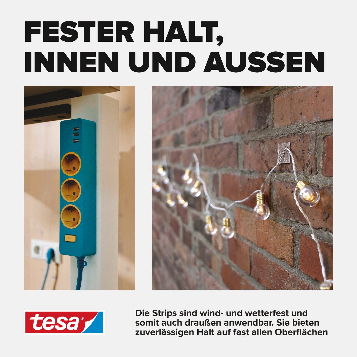 tesa Doppelklebeband Universal Tape mit Nano Power, doppelseitig transparent, extra stark (Packung, 1-St., wiederverwendbares, leicht ablösbares Montageband für innen und außen) Nanotape zum Befestigen, Dekorieren, Organisieren, Kleben ohne Nägel