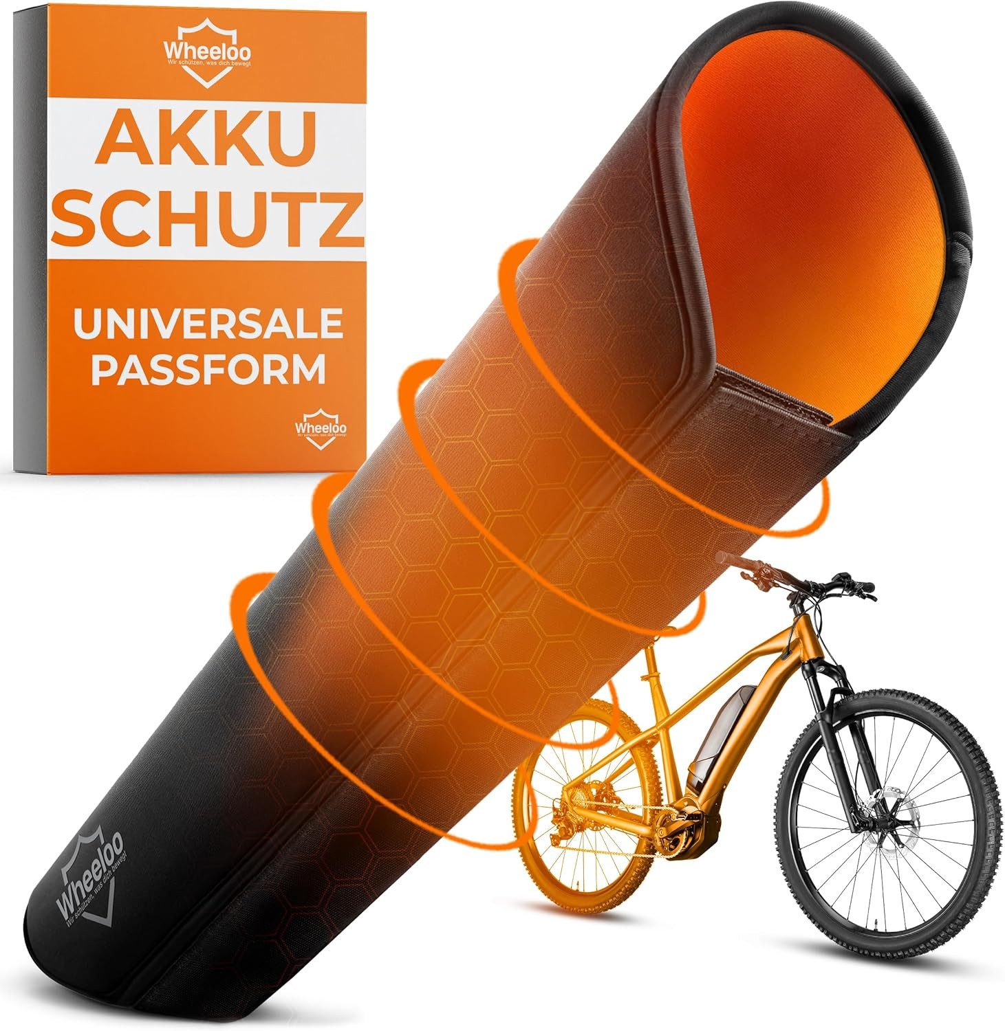 Wheeloo Schutzhülle I Ebike Schutz für mehr Reichweite E-Bike Akku, universale Passform