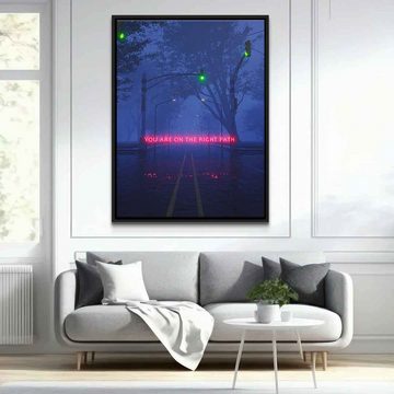 DOTCOMCANVAS® Leinwandbild Keep Walking, Leinwandbild Keep Walking KI AI generiert digitale Kunst Wandbild