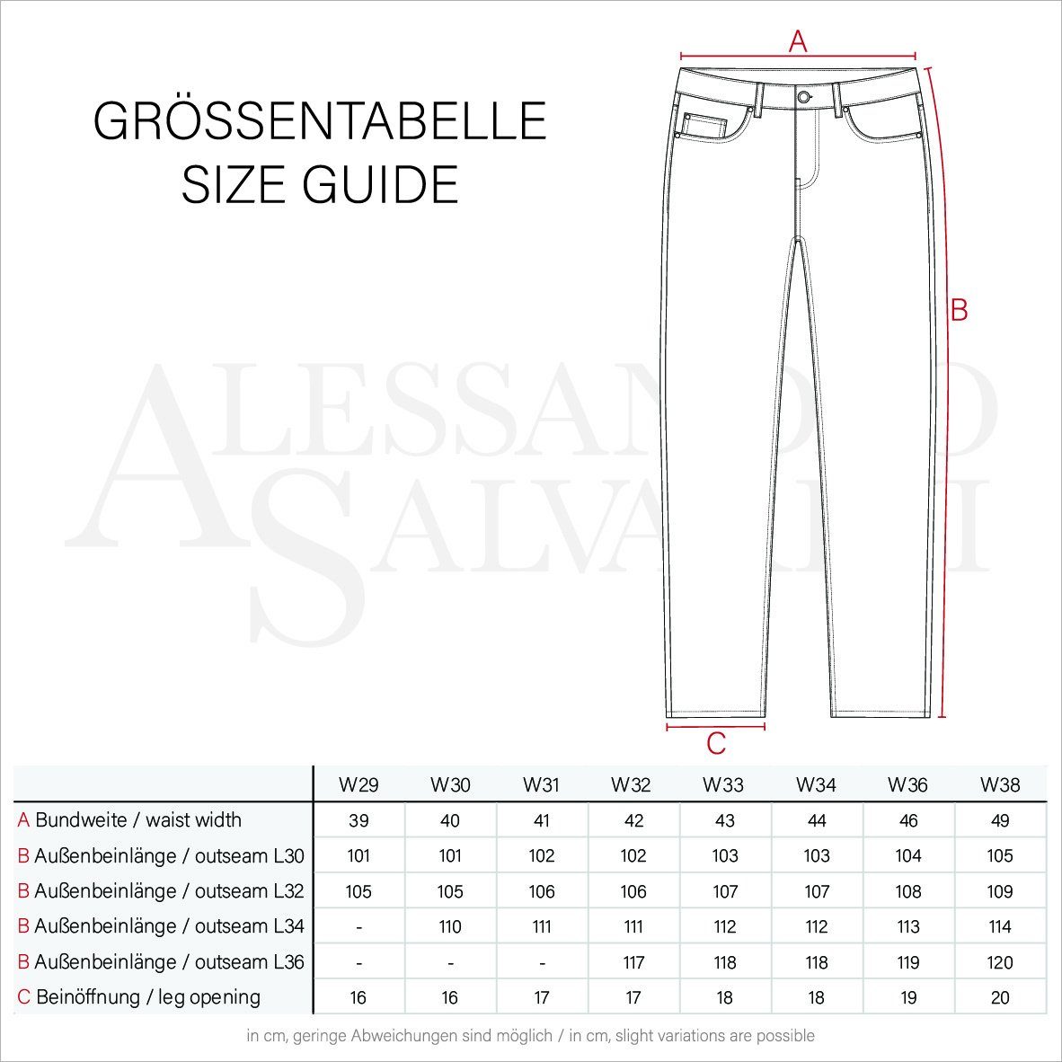 mit Salvarini Alessandro AS050 Stretch Slim-fit-Jeans Elasthan ASLuca