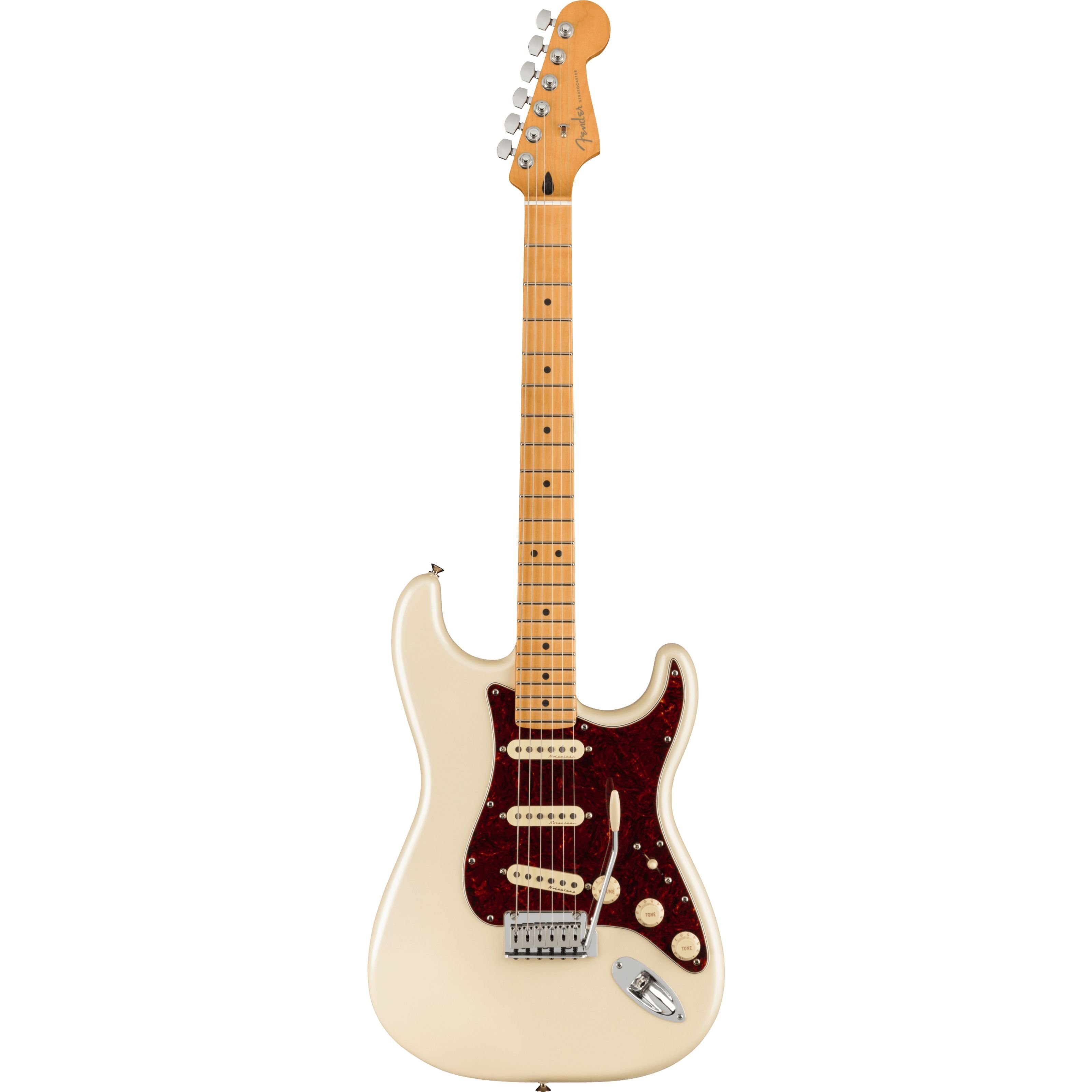 Fender E-Gitarre, E-Gitarren, ST-Modelle, Player Plus Stratocaster MN Olympic Pearl - E-Gitarre