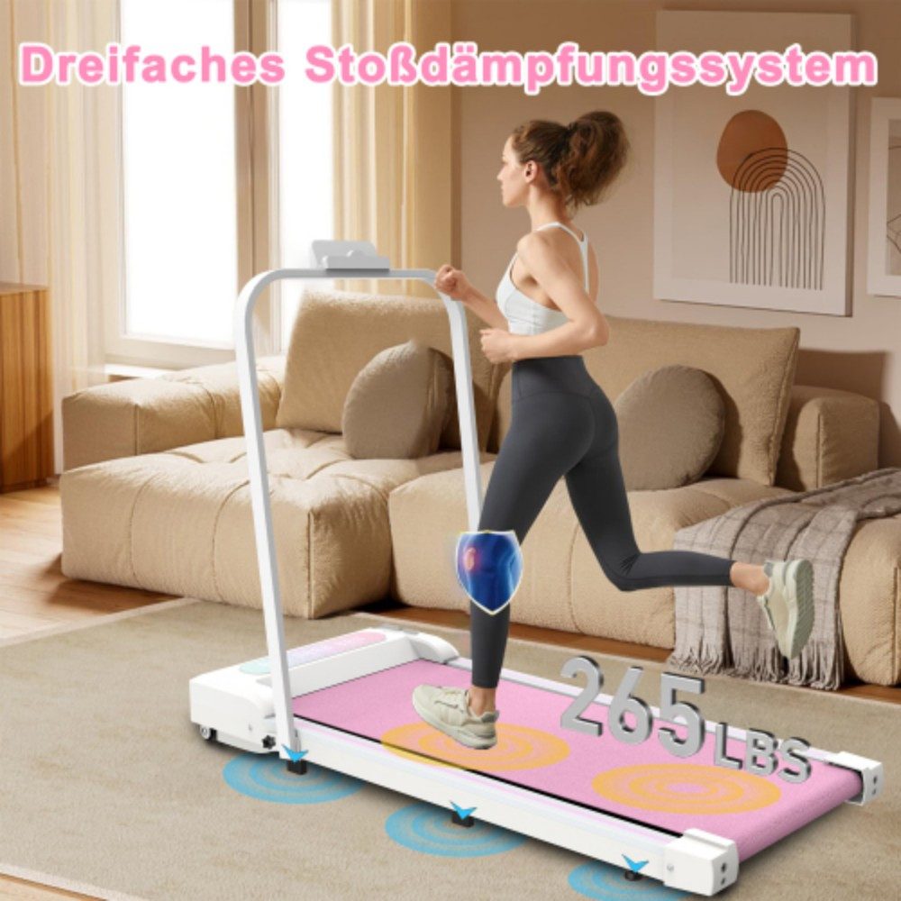 kowdom Laufband Faltbares Laufband 8km/h Walking Pad 2.5 PS für Zuhause & Büro (Einzelgerät, Einzelgerät), faltbar, platzsparend, leise, 2.5 PS Motor, 120 kg Tragkraft