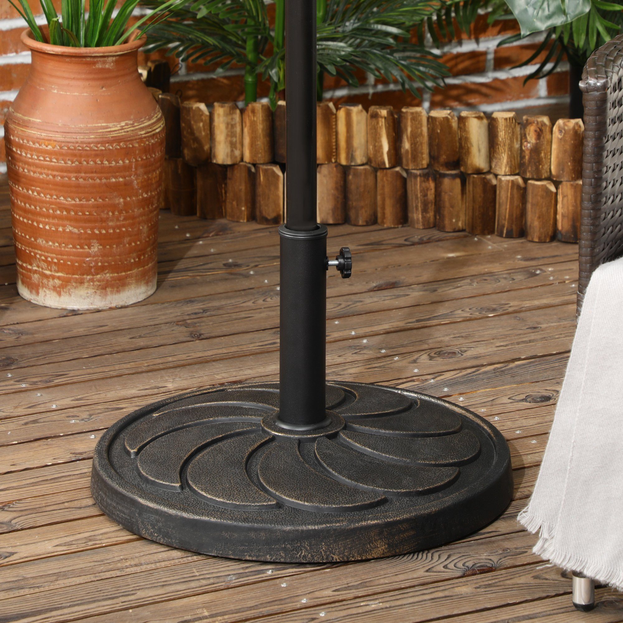 Outsunny Schirmhalter 18 kg Sonnenschirmständer, für Stöcke bis Ø 48 mm, Ga günstig online kaufen