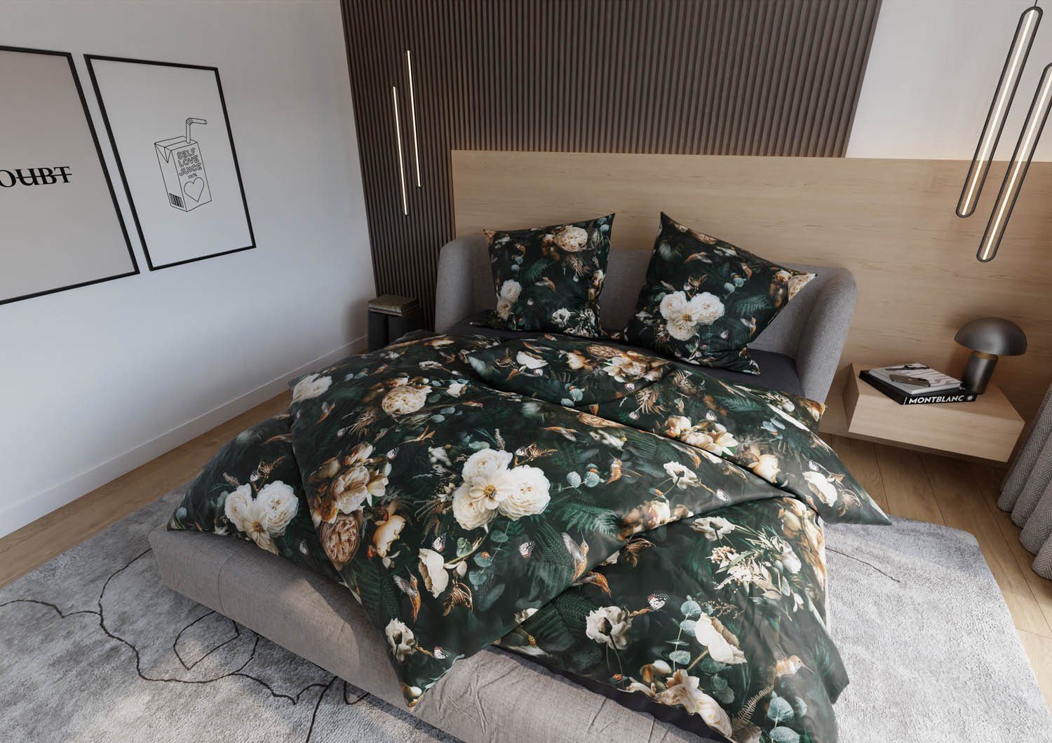 BETTWAESCHE-MIT-STIL Bettwäsche Mako Satin Bettwäsche Floral günstig online kaufen