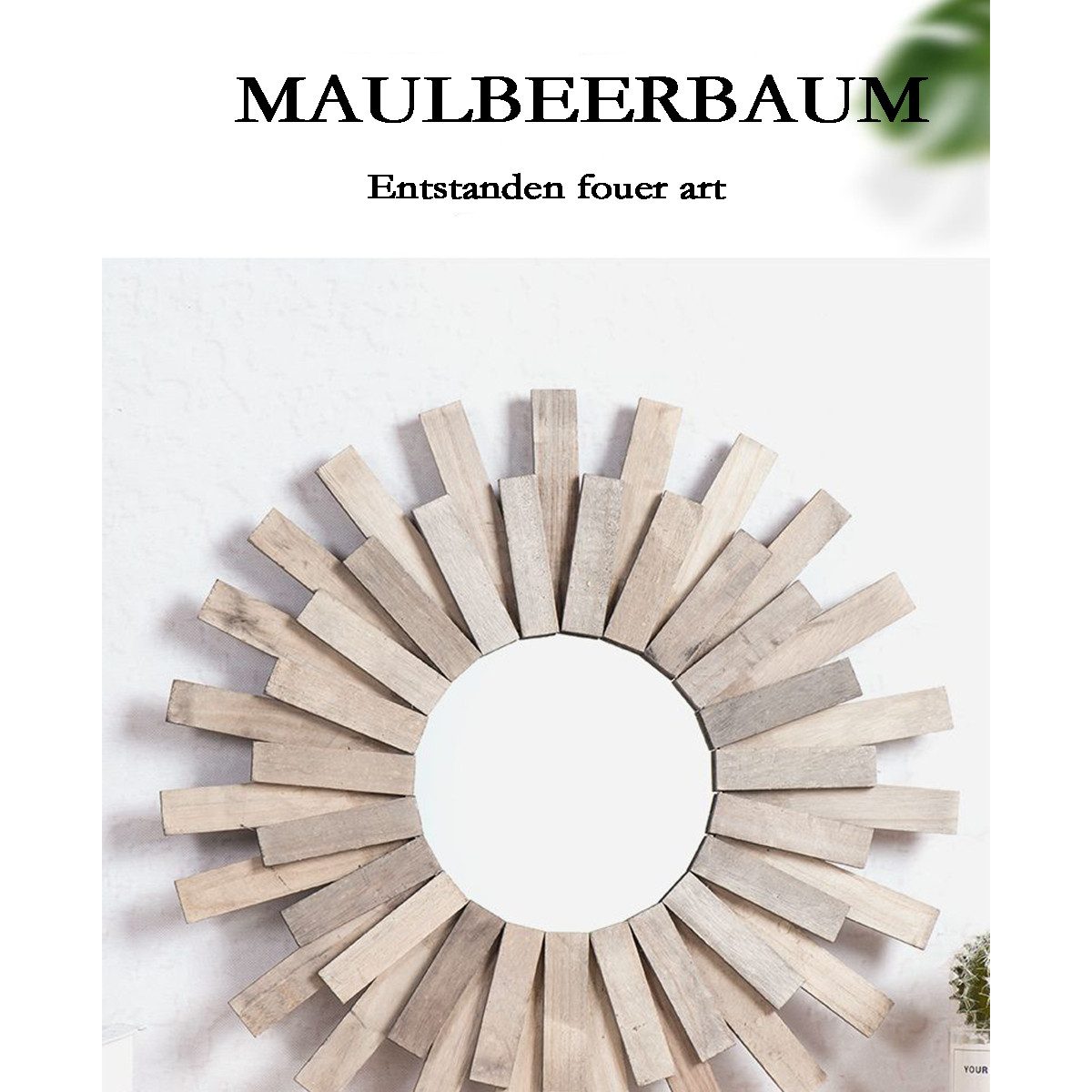 Welikera Wandspiegel Dekorativer Wandspiegel aus Holz,30/43/50 günstig online kaufen