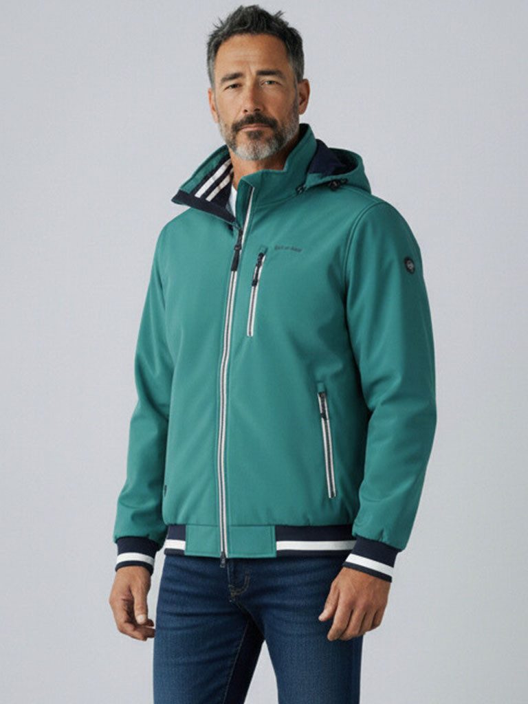 Dry Fashion Funktionsjacke Hamburg Herren Funktions-Blouson Hamburg mit Innenfutter und abnehmbare Kapuze