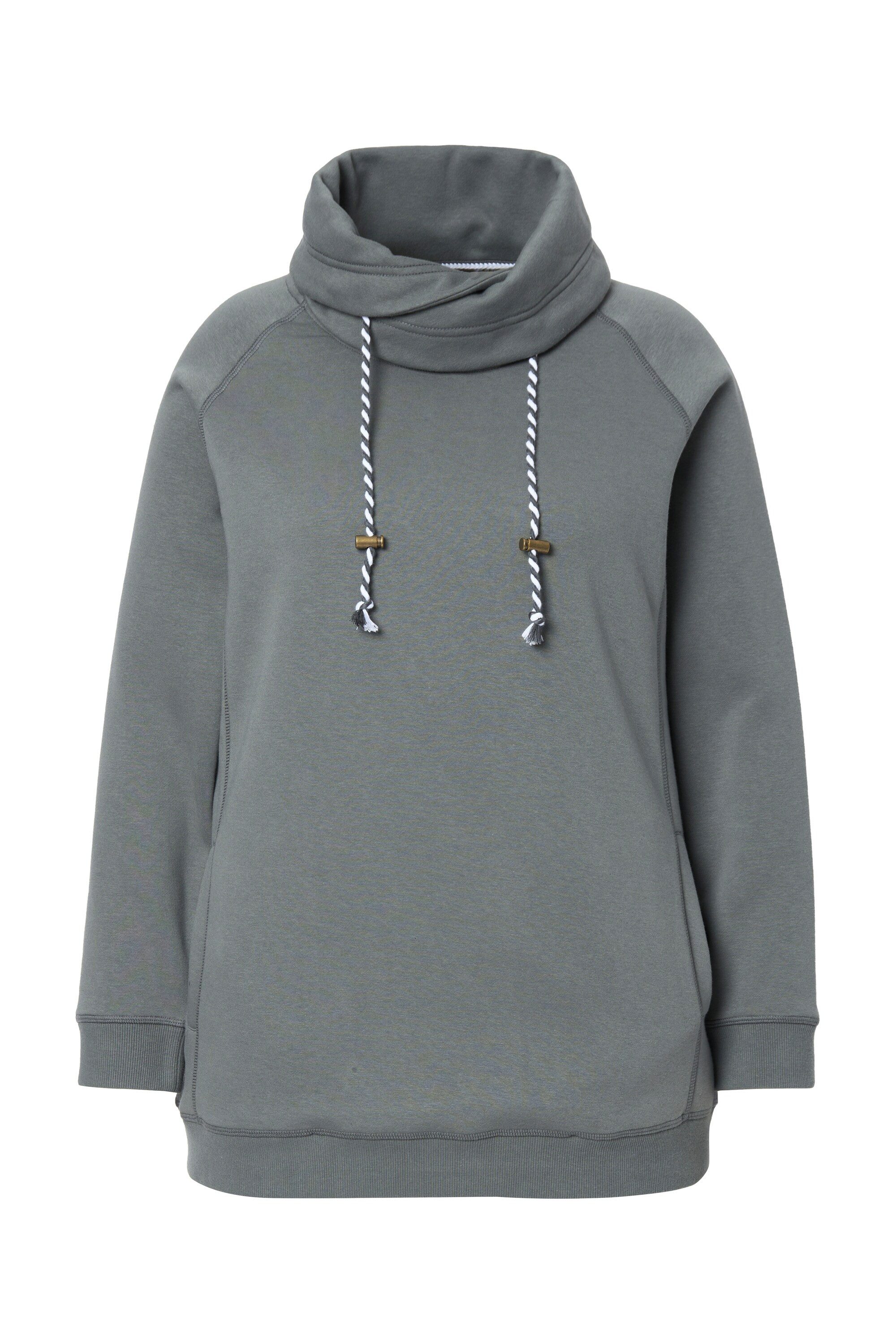 Ulla Popken Sweatshirt Bis 64 Sweatshirt mit Stehkragen Pullover günstig online kaufen