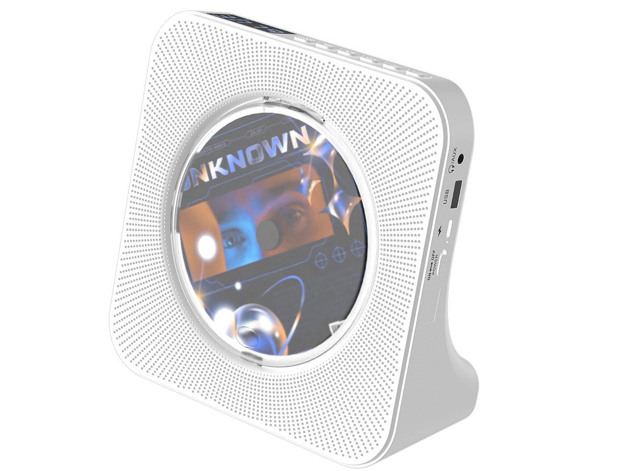 Greadio KC806 Tragbarer CD-Player mit Bluetooth 5.0 FM-Radio & Fernbedienung CD-Player (Weiß)