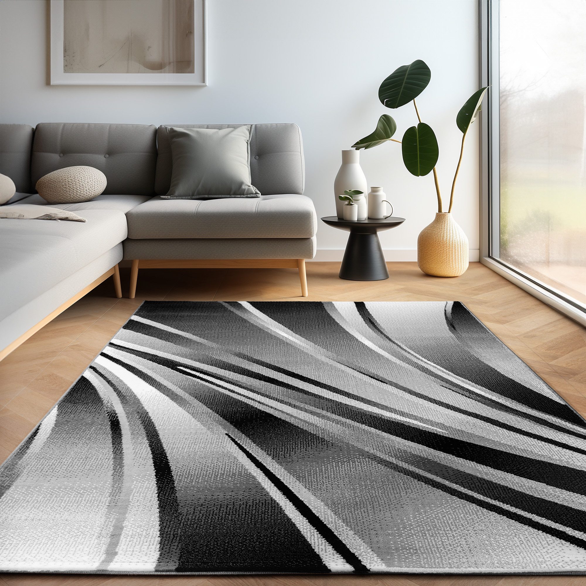 Carpettex Designteppich Abstrakt Wellen Design, Läufer, Höhe: 12 mm, Kurzfl günstig online kaufen