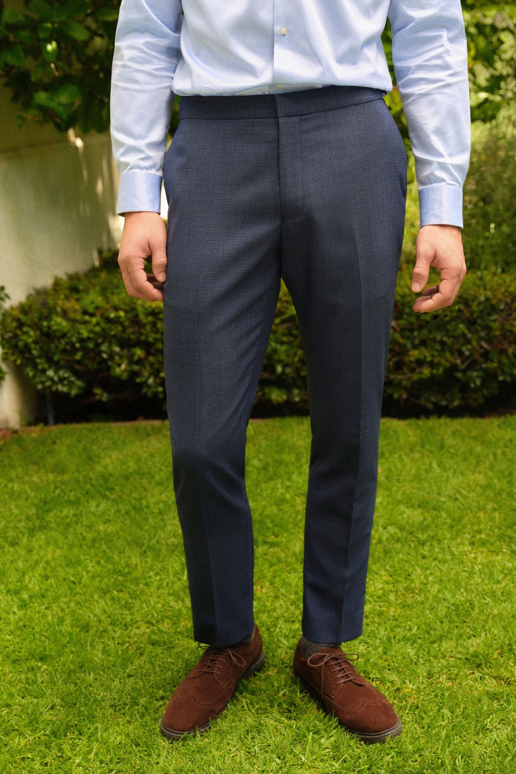 Next Anzughose Slim Fit Anzug mit Struktur: Hose (1-tlg)