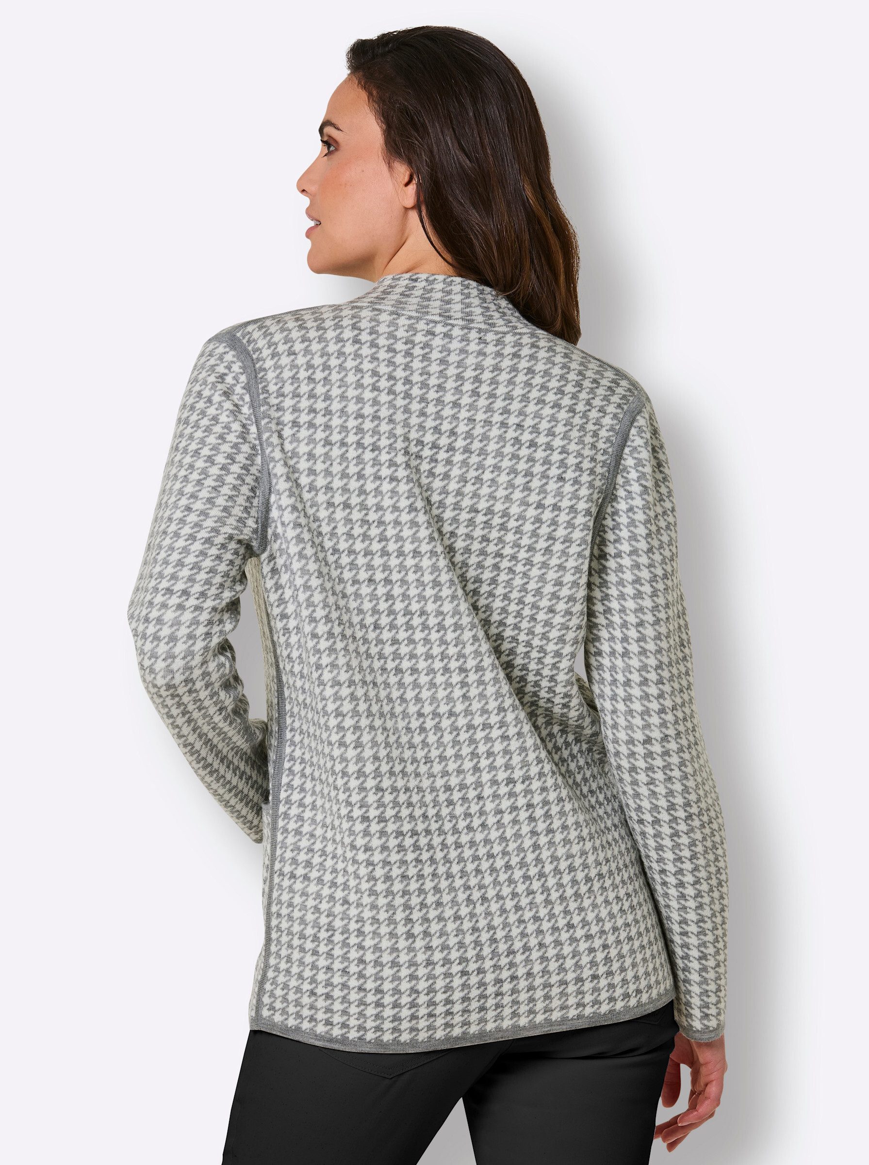 creation L Strickjacke Merino-Strickjacke Langarm Feinstrick – Bild 3 von 5