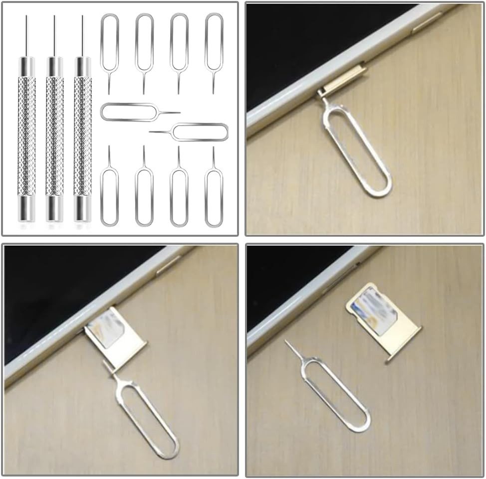 FELIXLEO 13 Stück SIM Karten Nadel Auswerfer Tool Handy SIM Pin Entferner Prepaidkarte