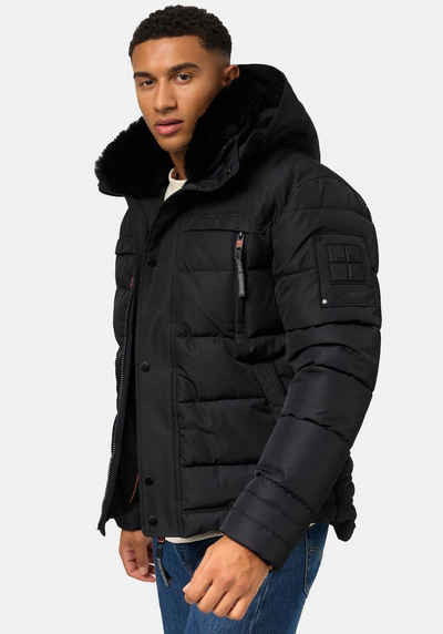 Stone Harbour Steppjacke Witas gesteppte Herren Winterjacke mit abnehmbarer Kapuze