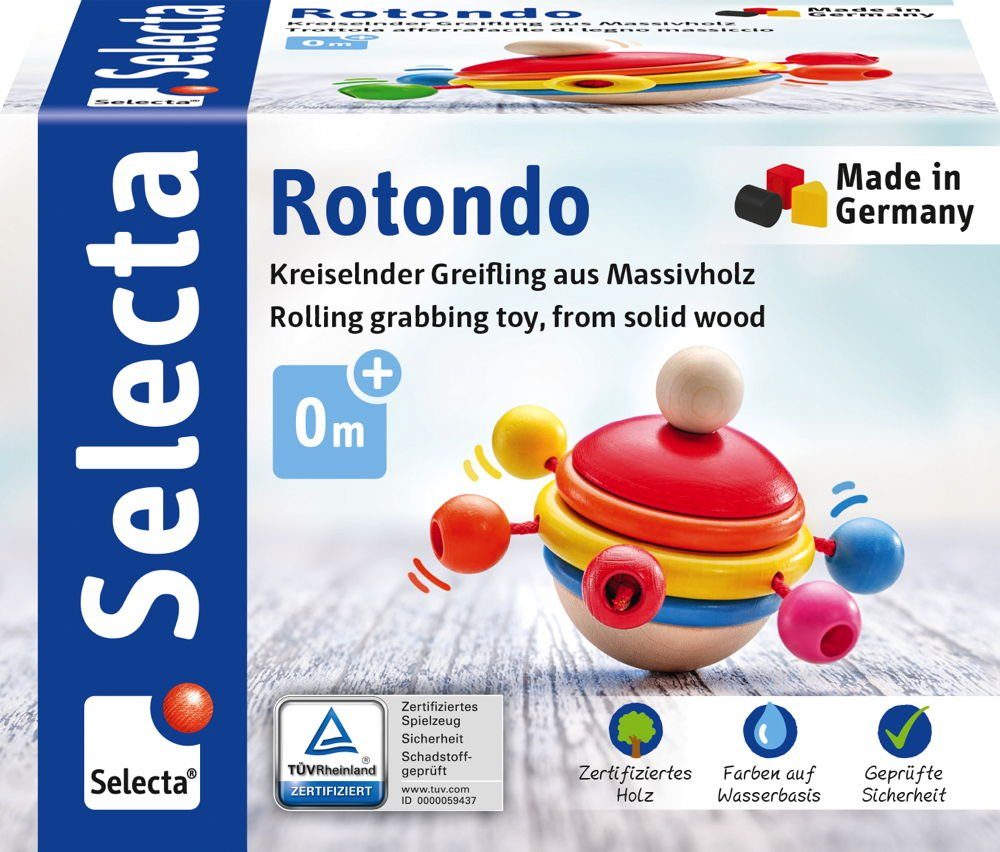 Greifling Selecta Babywelt Holz Greifling Rotondo kreiselnder Greifling 61068