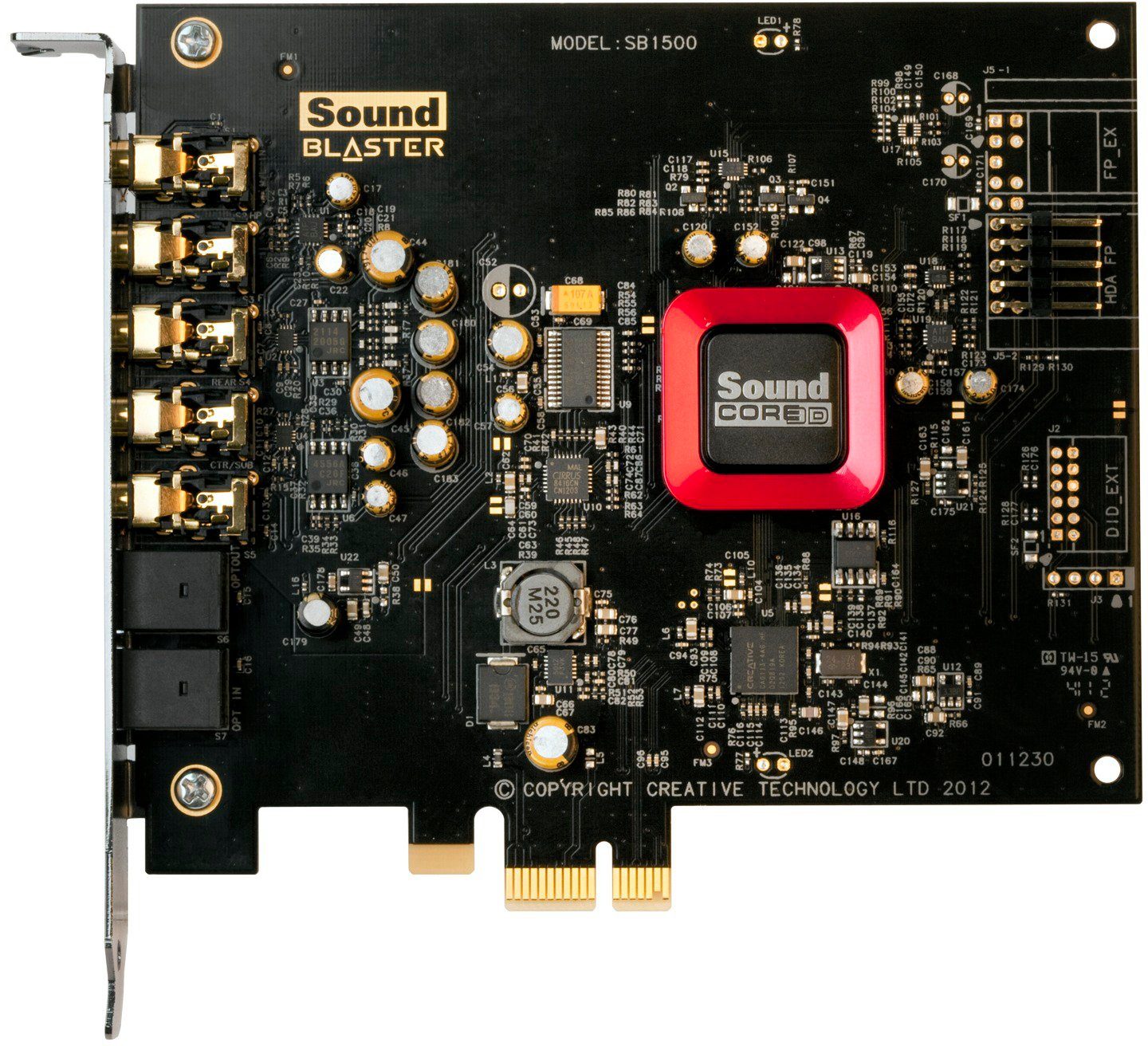Creative Sound Blaster Z SE Soundkarte 5.1 Kanäle, Schnittstellen Typ: PCI  Express x1