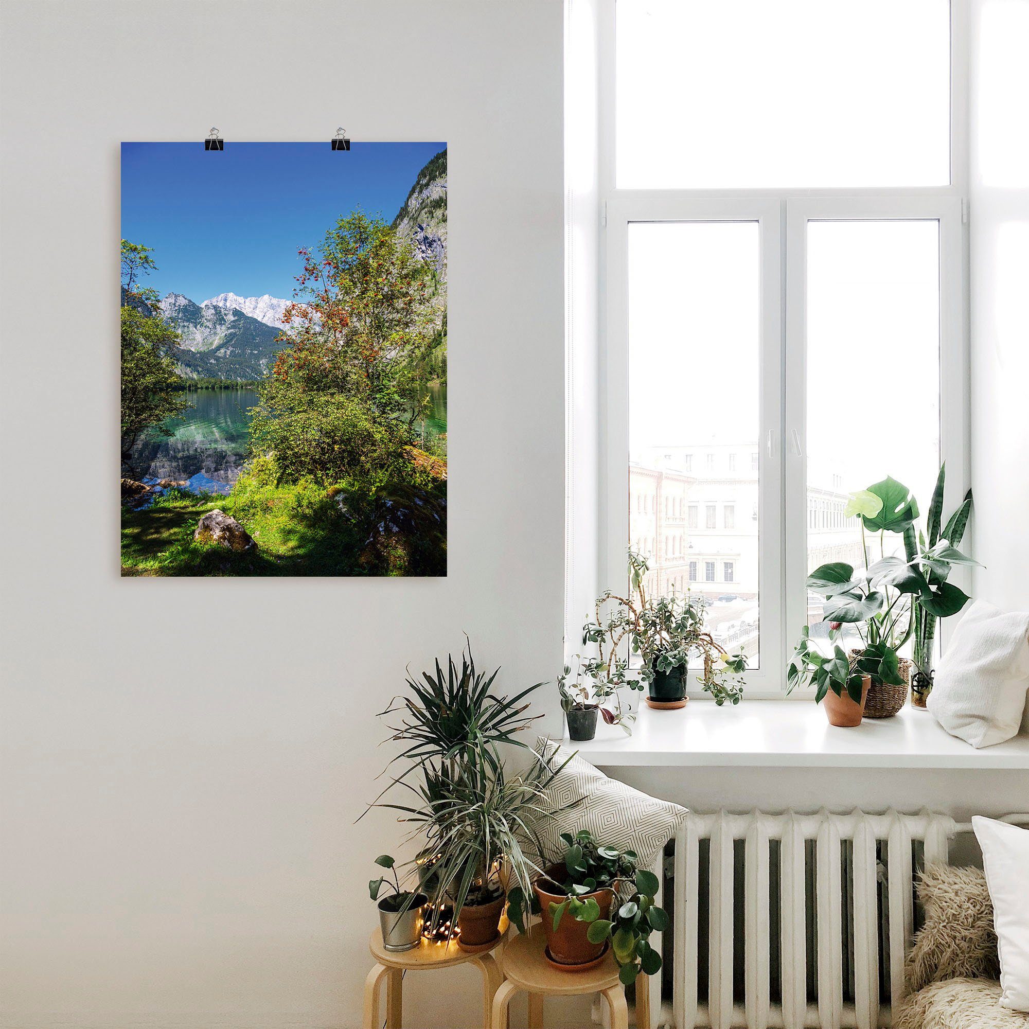 Artland Wandbild »Blick auf den Obersee«, Seebilder (1 Stück), in vielen Größen & Produktarten - Alubild / Outdoorbild für den Außenbereich, Leinwandbild, Poster, Wandaufkleber / Wandtattoo auch für Badezimmer geeignet-kaufen