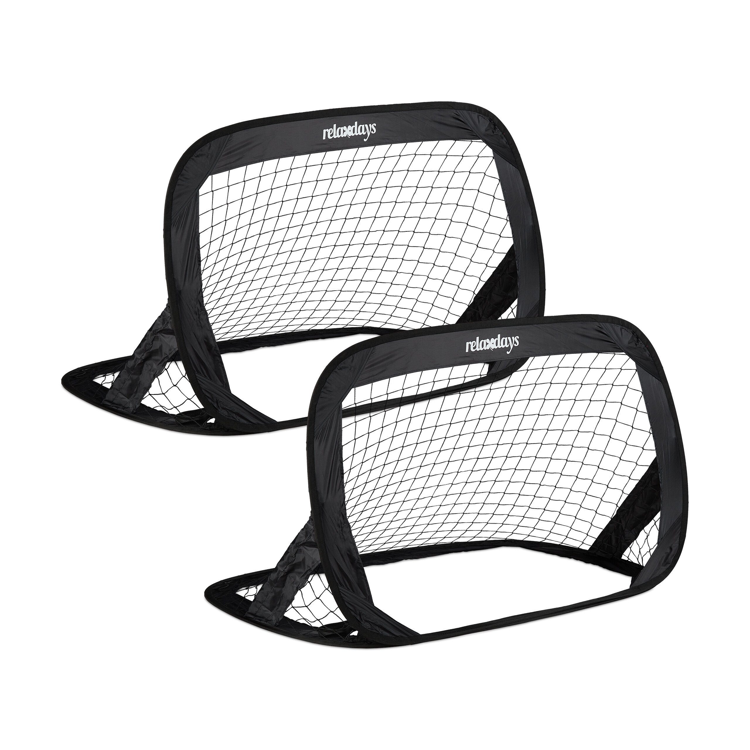relaxdays Pop-Up Target Fußball Pop Up Tore 2er Set (2 St)