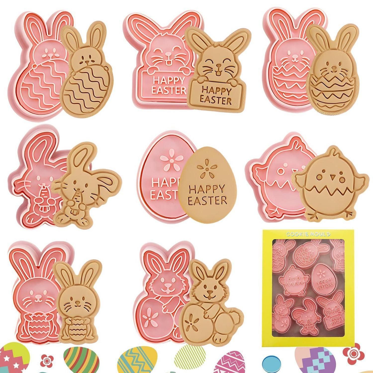 LuxusKollektion Ausstechform Ausstechformen Ostern 8-teilig, Kunststoff, (8-St)