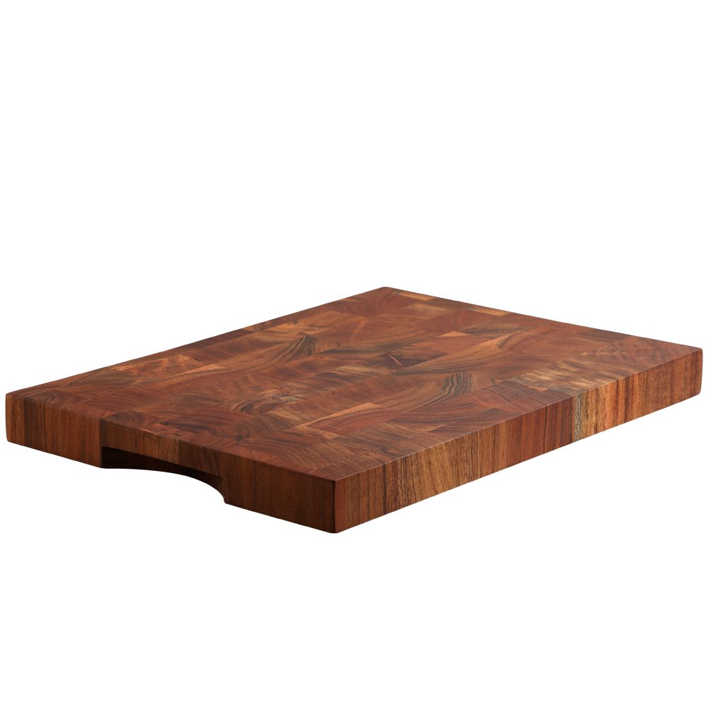 KESPER® Tranchierbrett Schneidebrett, Akazie, Stirnholz FSC, Akazienholz, (1-St), mit Griffmulden