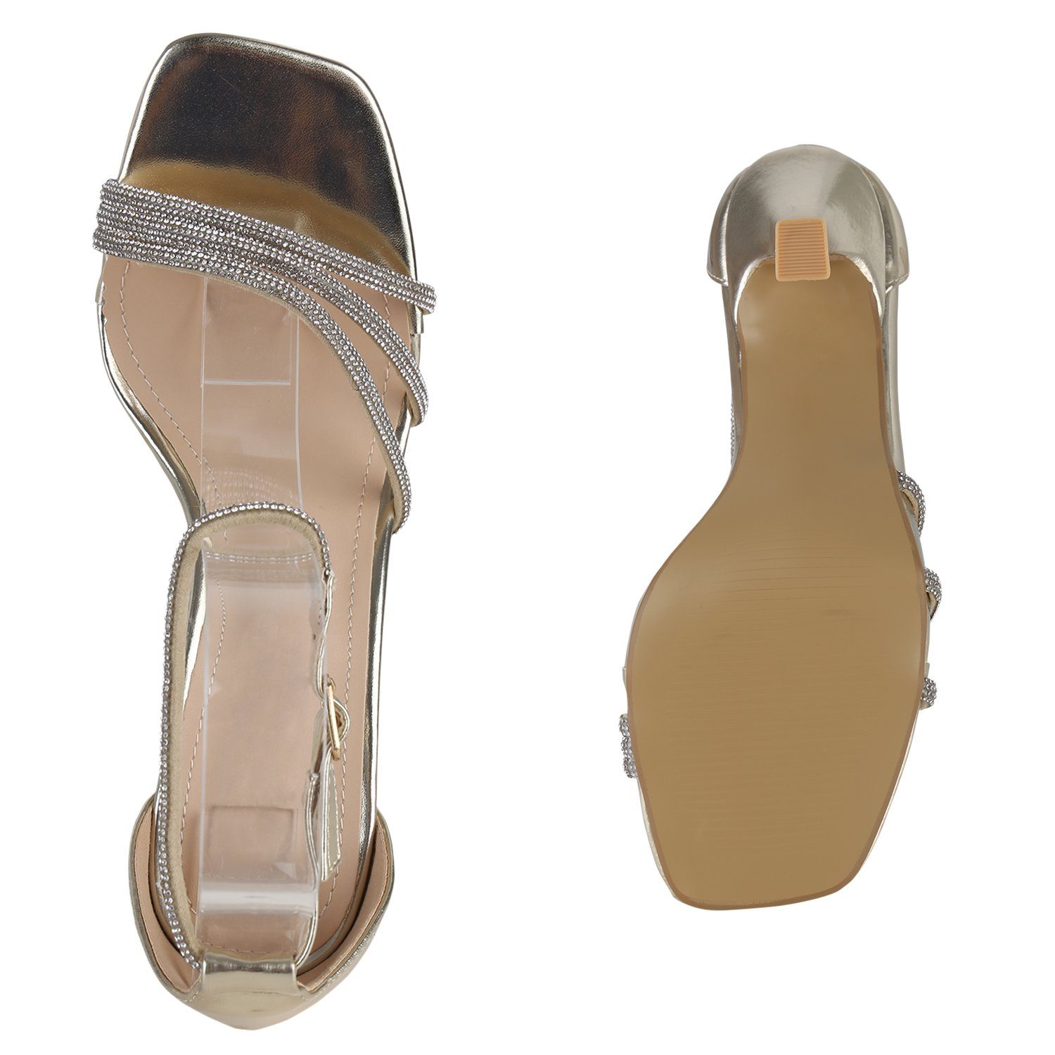 VAN HILL 839345 Schuhe Sandalette Gold Bequeme