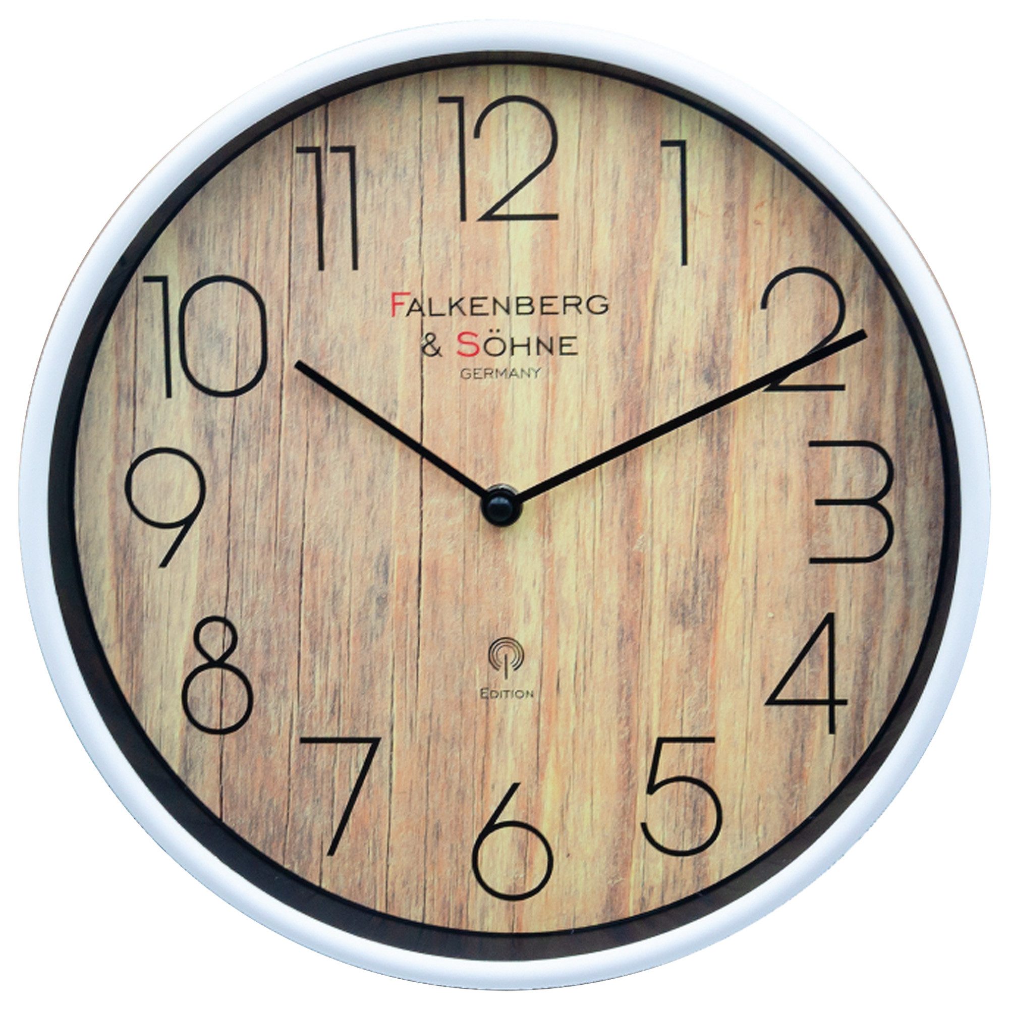 Falkenberg & Söhne Funkwanduhr Design Funkwanduhr 30 cm Lautloses Quarzuhrw günstig online kaufen