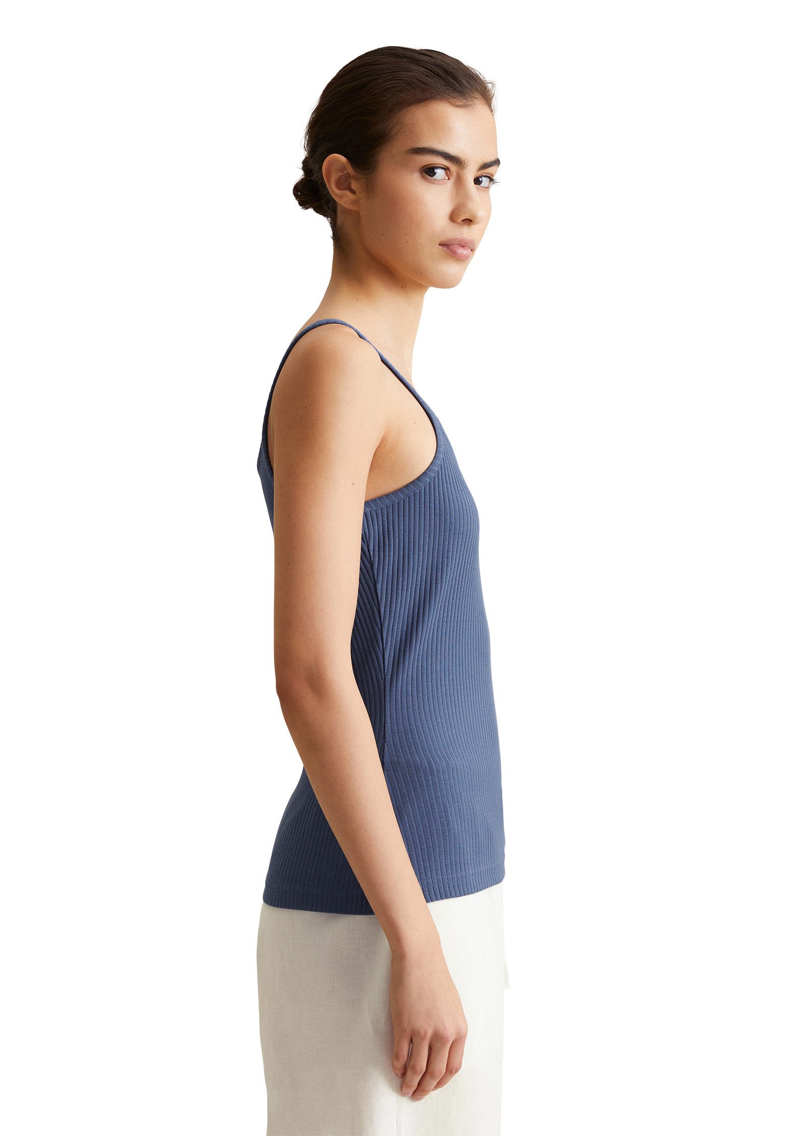Marc O'Polo DENIM T-Shirt aus Rippjersey günstig online kaufen