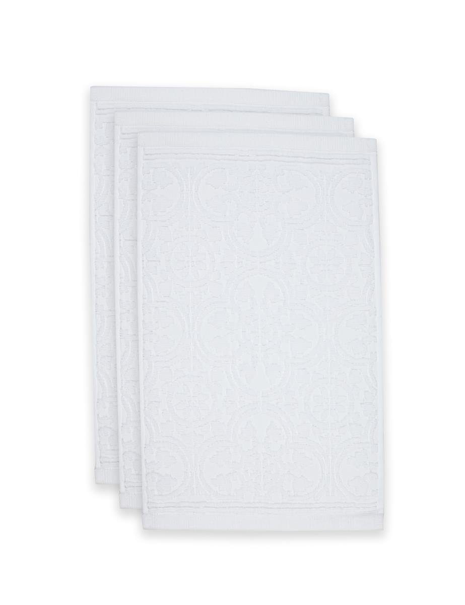 PiP Studio Handtuch Tile Pip White 30X50 Set A 3 Weiß 100% Cotton, terry, 500 GSM 30, Baumwolle (1-St), Handtuch Frottetuch
