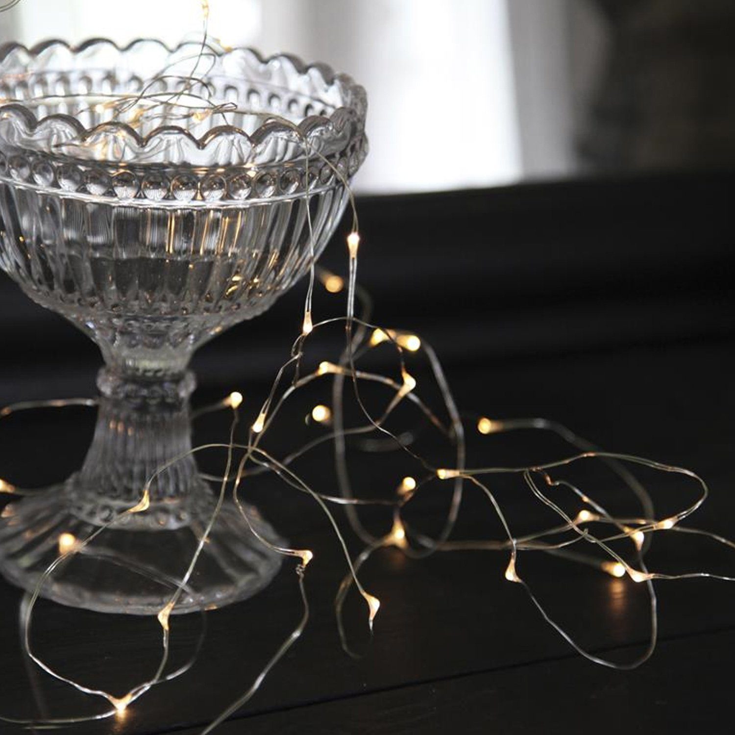 MARELIDA LED-Lichterkette LED Draht Lichterkette Tautropfen Deko 20 LED 1,9 günstig online kaufen