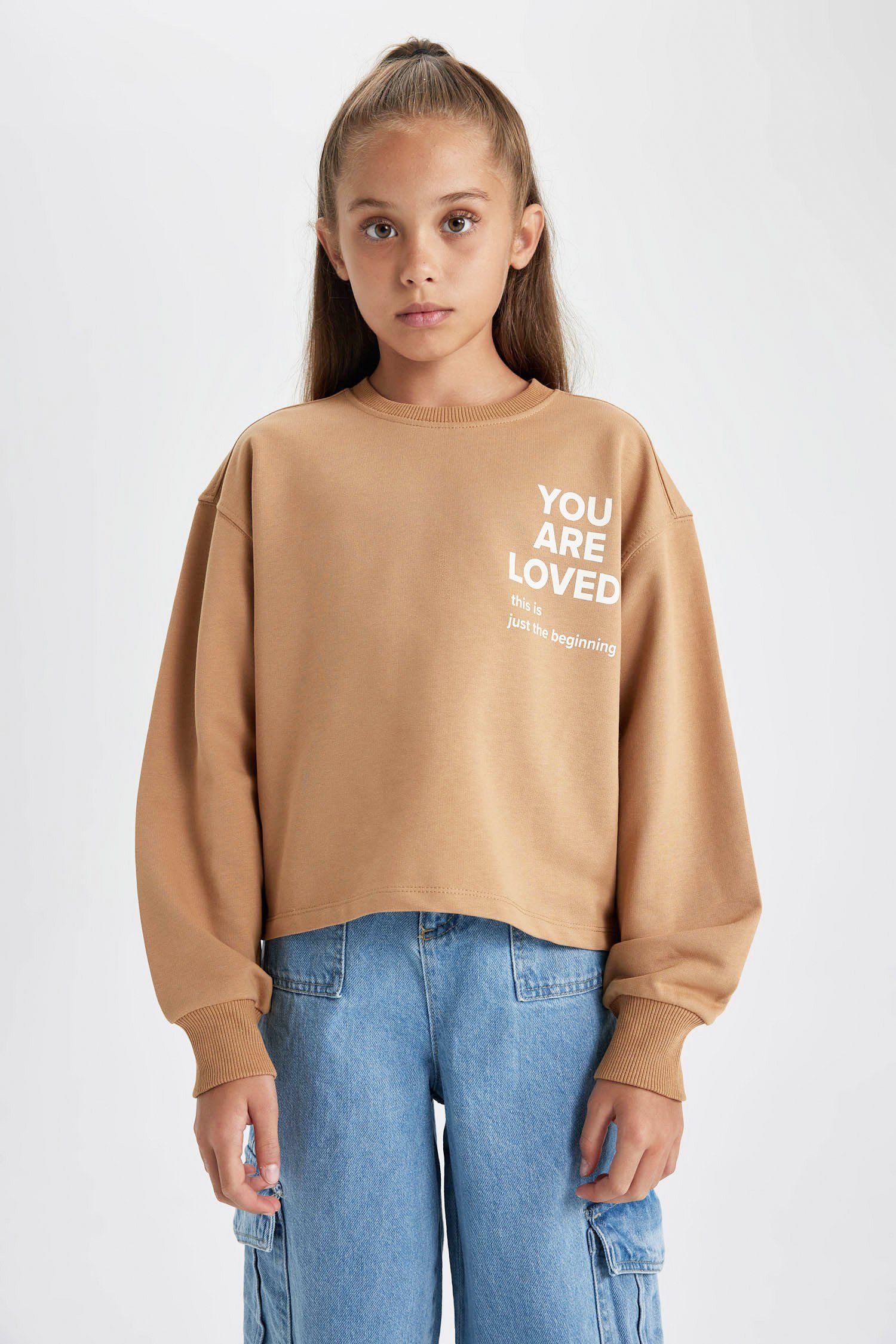 DeFacto Sweatshirt Mädchen Sweatshirt REGULAR FIT