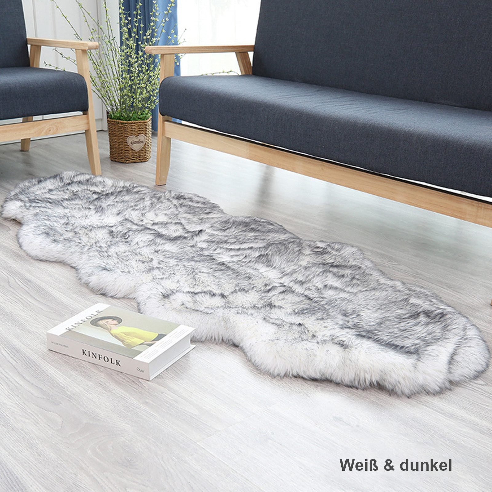 MODFU Hochflor-Teppich Hochflor Teppich Wohnzimmerteppich Schlafzimmer günstig online kaufen