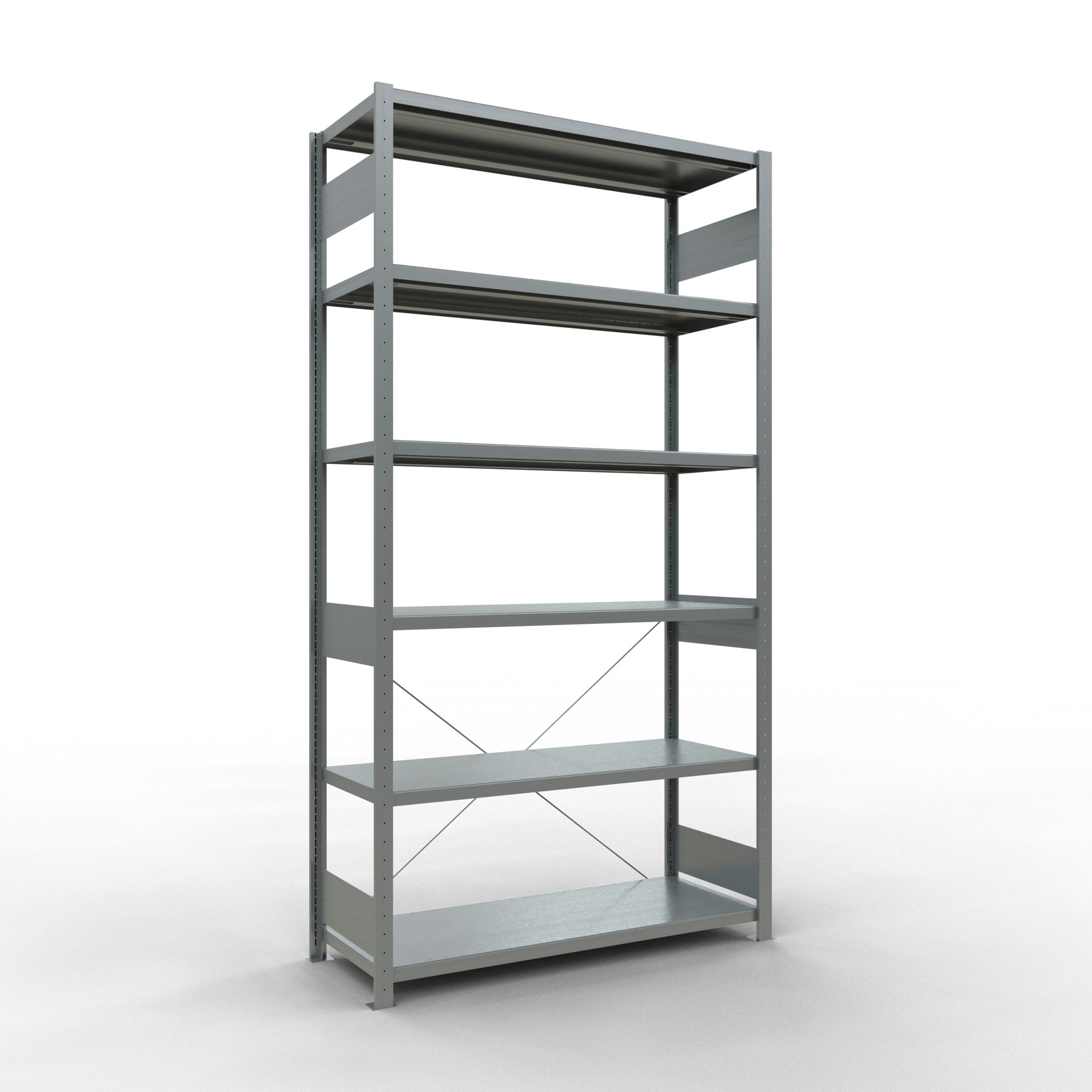 Steckregal Grundregal - 2500x1300x500 mm, Typ 250 kg