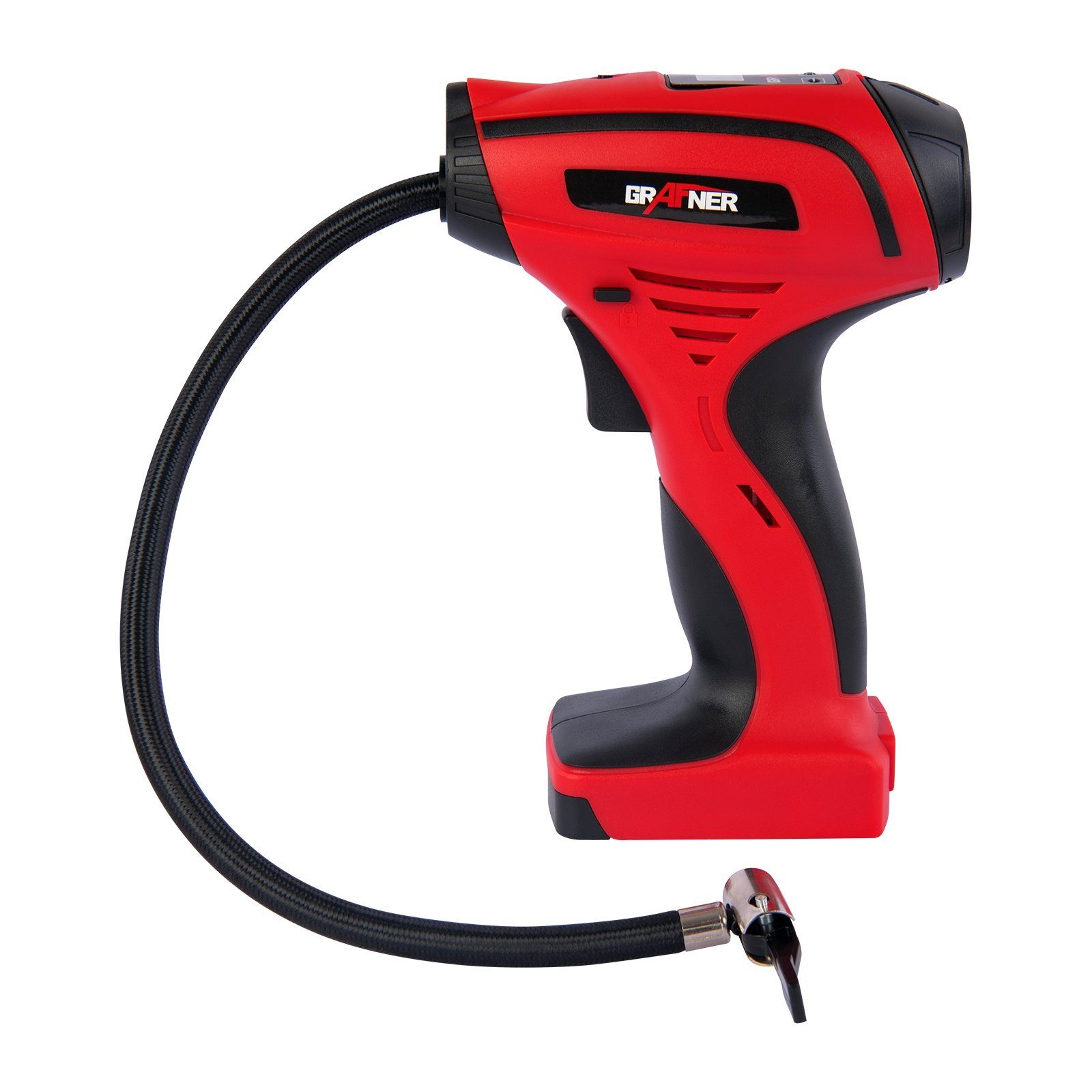 Grafner Kompressor Handkompressor digitale Druckanzeige elektrisch Kompressor 2V, max. 8,00 bar, 12V KfZ-Anschlusskabel