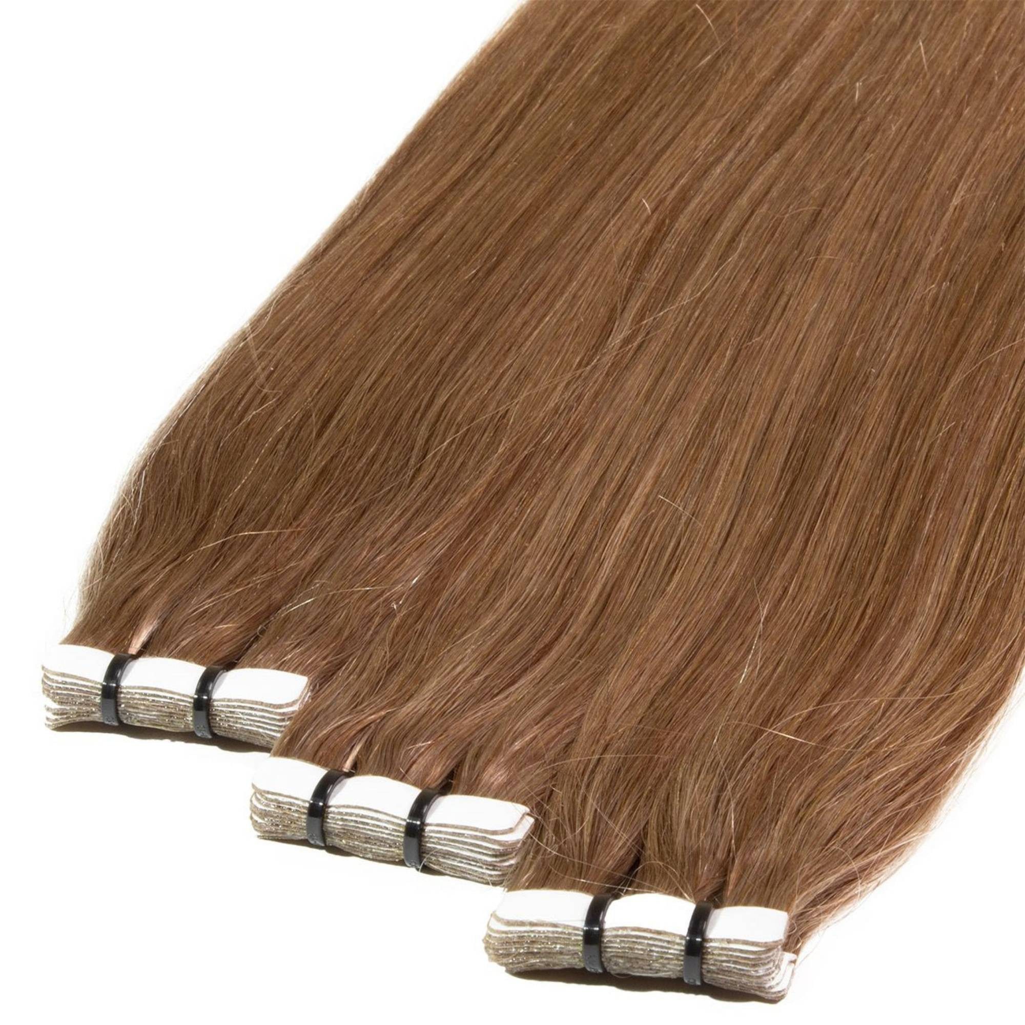 Echthaar-Extension Premium Tape Extensions #8/03 Hellblond Natur-Gold 40cm