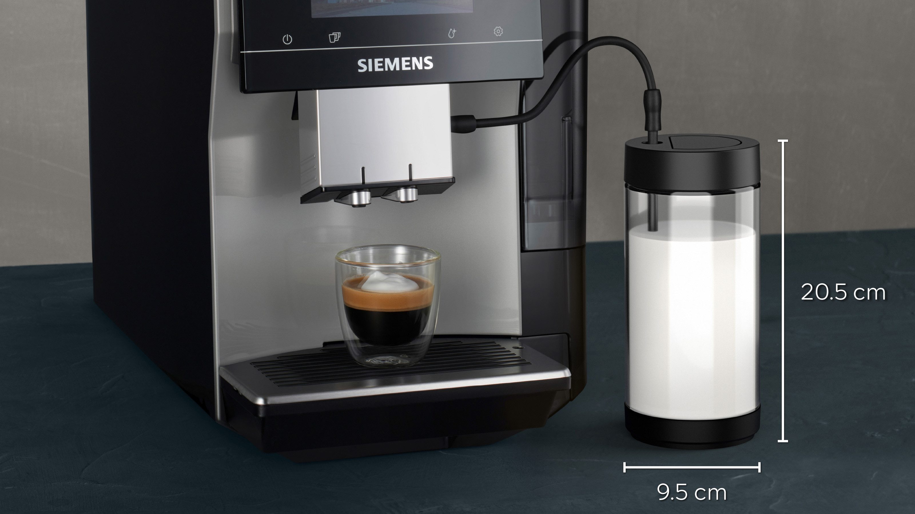 SIEMENS Milchbehälter TZ80008, Zubehör für Kaffeevollautomaten der EQ500, EQ700 classic und EQ6 plus Reihe