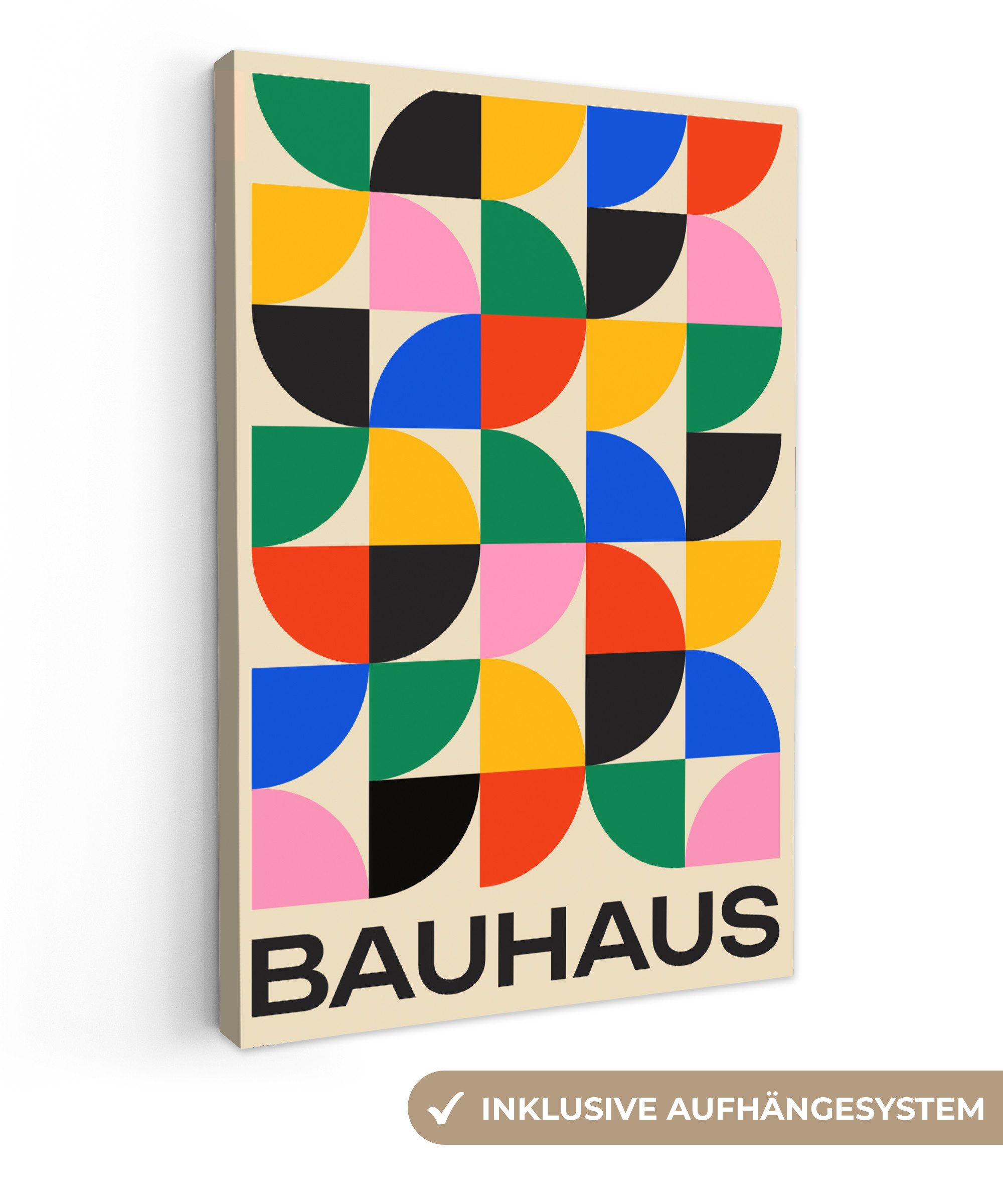 Leinwandbild Bauhaus - Abstrakt - Vintage - Farbenfroh - Kunst