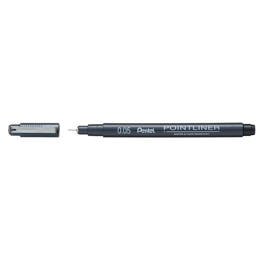 PENTEL Organisationsmappe 12x Pentel S20P-05A Pointliner Fineliner schwarz 0,05 mm